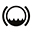 Symbol showing, in contour, between parentheses, a circle whose lower third contains a liquid.