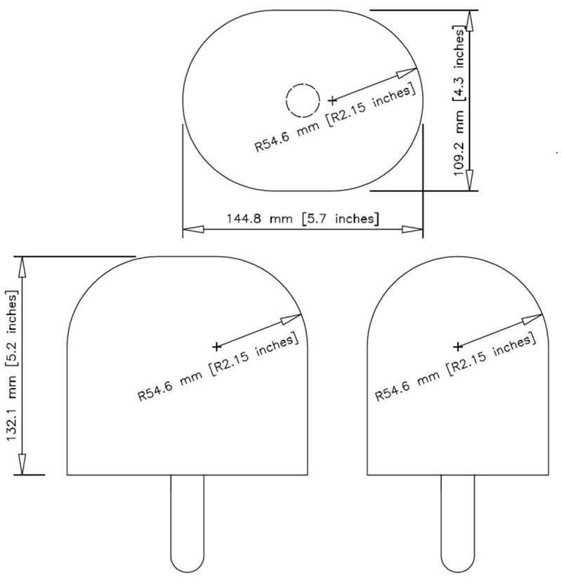 Figure 1 — Small head probe - Description below
