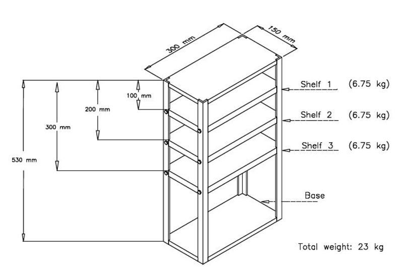 Figure — Stability test device - Description below