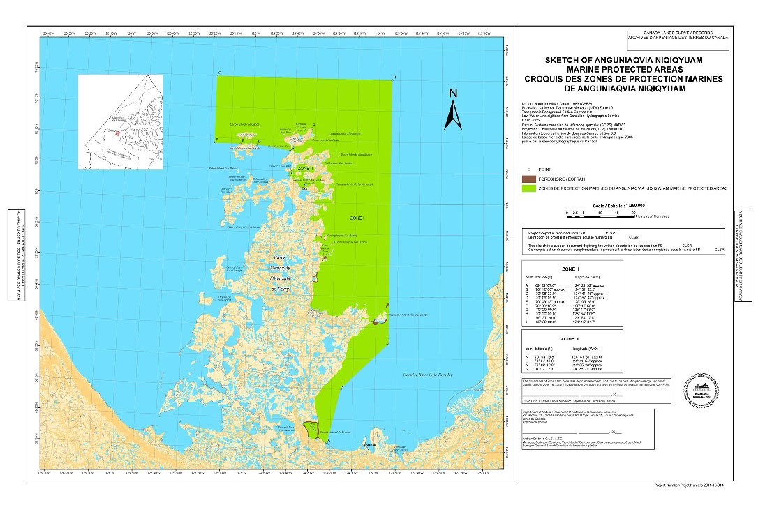 Annexe 1 : Carte de la zone de protection marine d'Anguniaqvia niqiqyuam