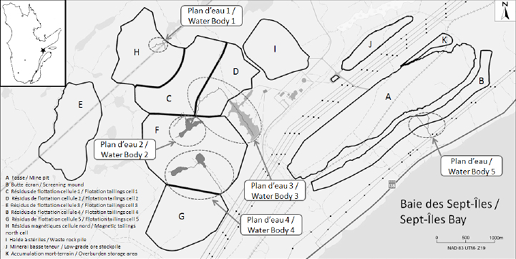 Figure 1: Location of the water bodies proposed for listing to Schedule 2 of the MMER
