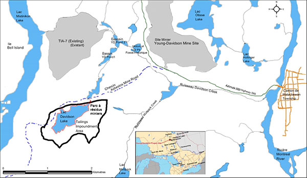 Figure 1: Location of water body to be listed under Schedule 2 of the MMER