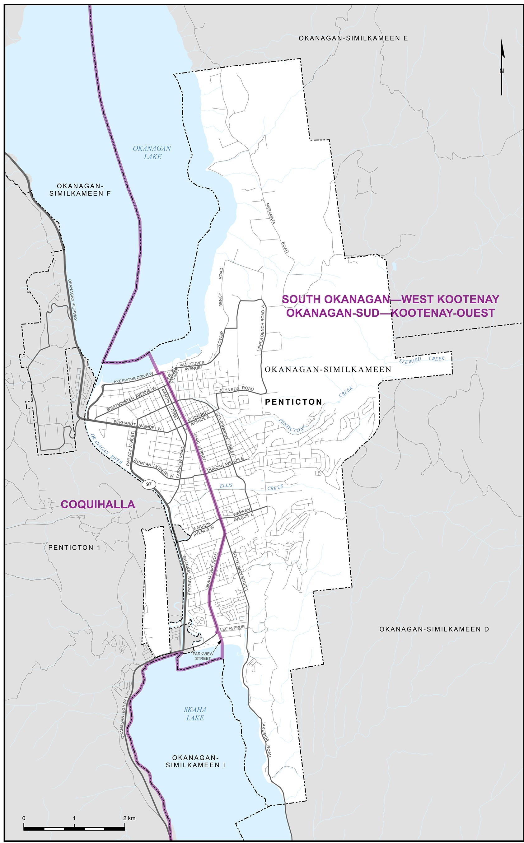 Carte 10&nbsp;&mdash;&nbsp;Ville de Penticton