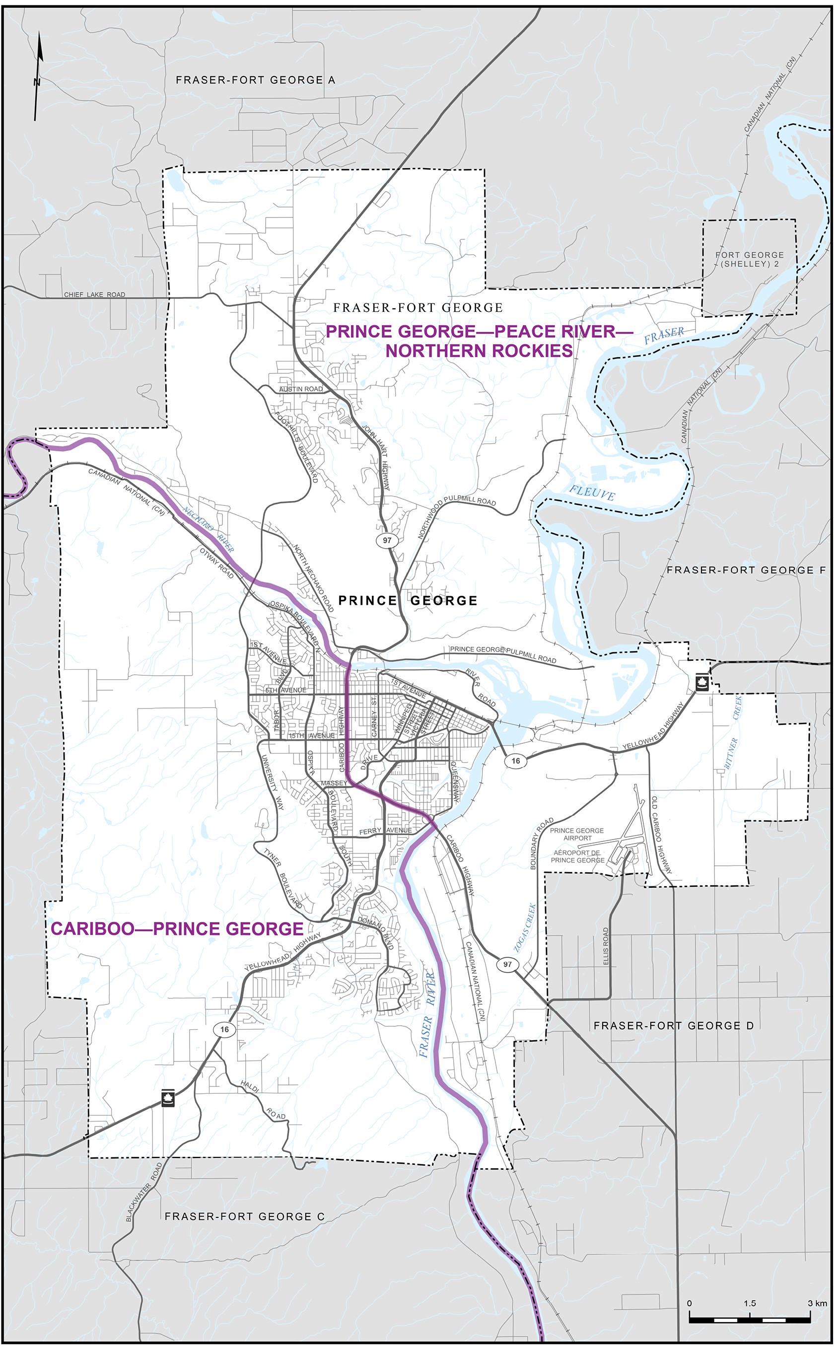 Carte 11&nbsp;&mdash;&nbsp;Ville de Prince George