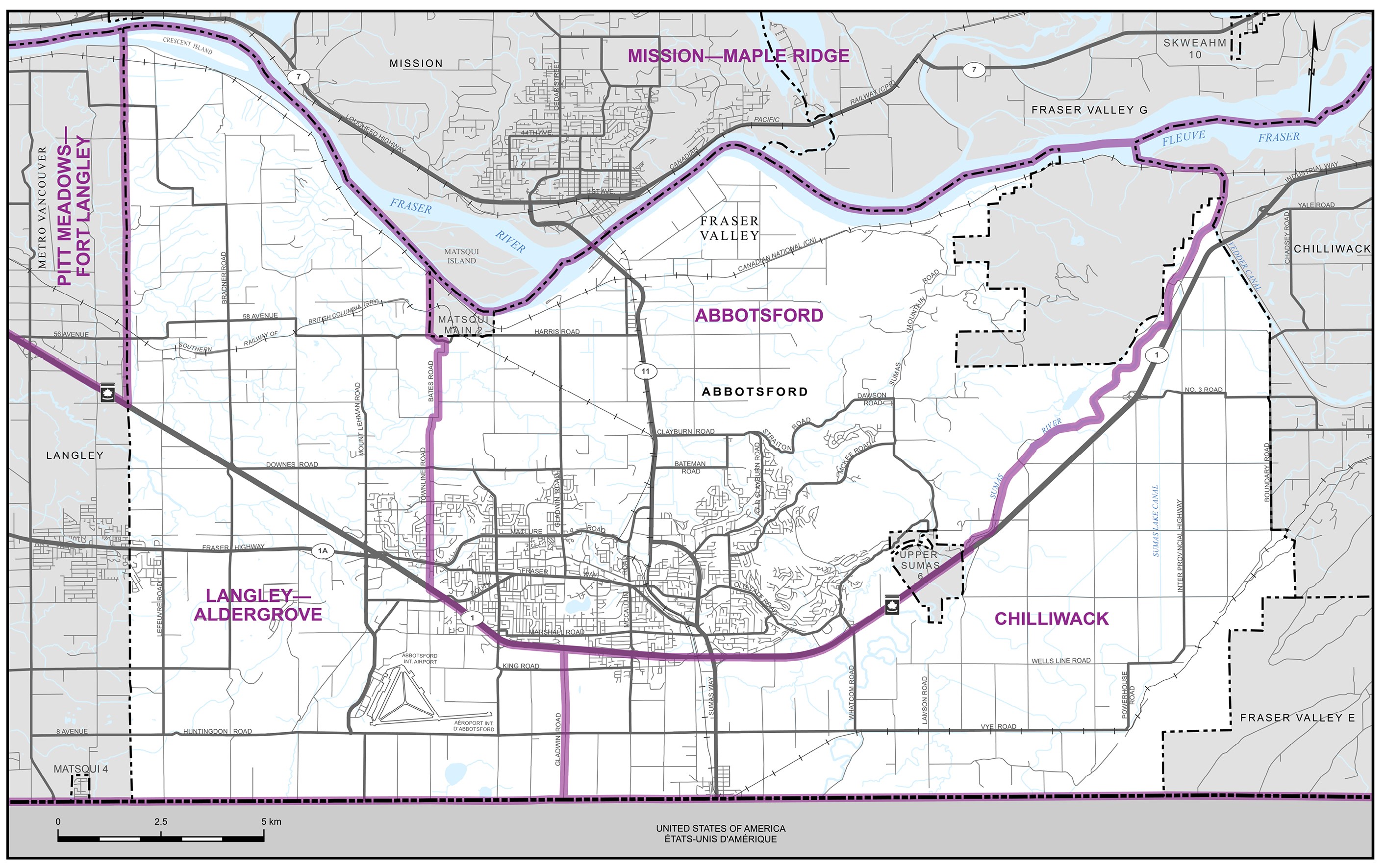 Carte 5&nbsp;&mdash;&nbsp;Ville d’Abbotsford 