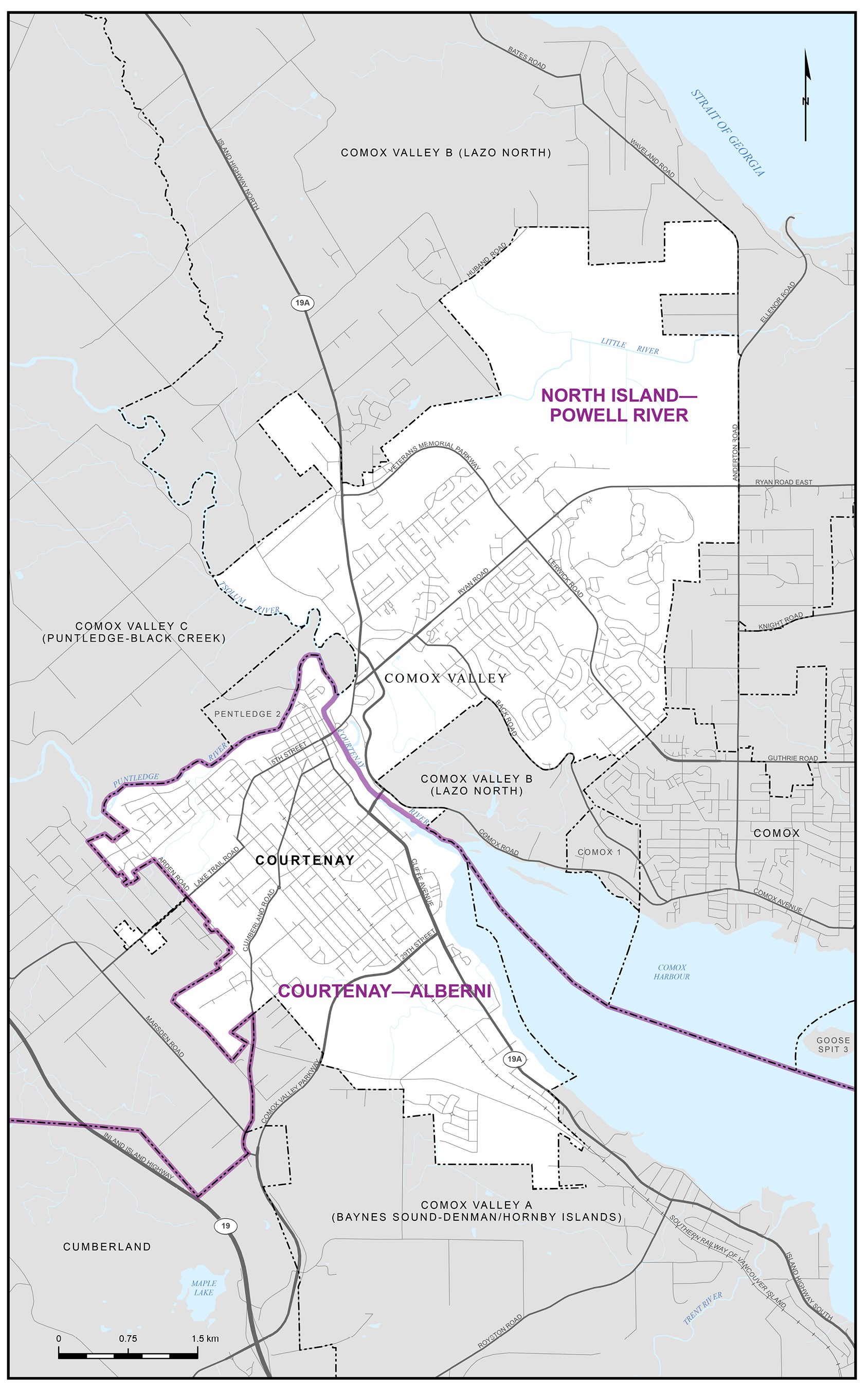 Carte 6&nbsp;&mdash;&nbsp;Ville de Courtenay 