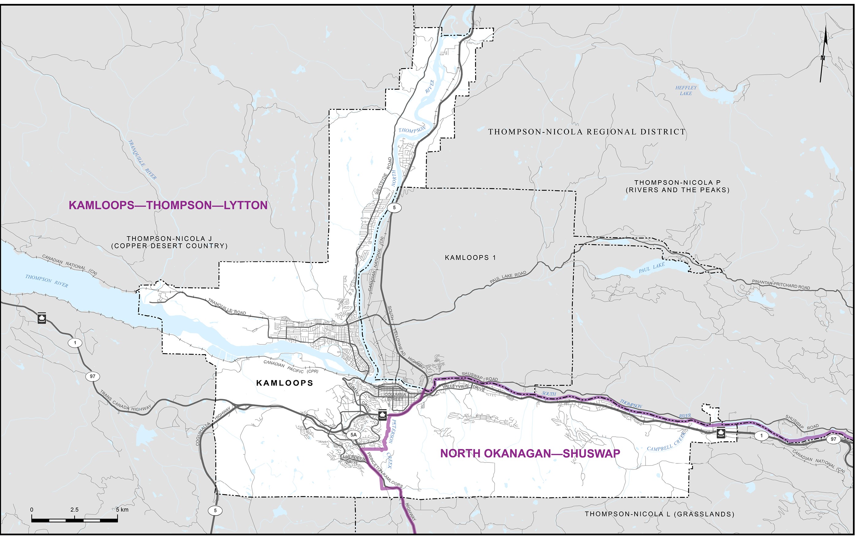 Carte 7&nbsp;&mdash;&nbsp;Ville de Kamloops