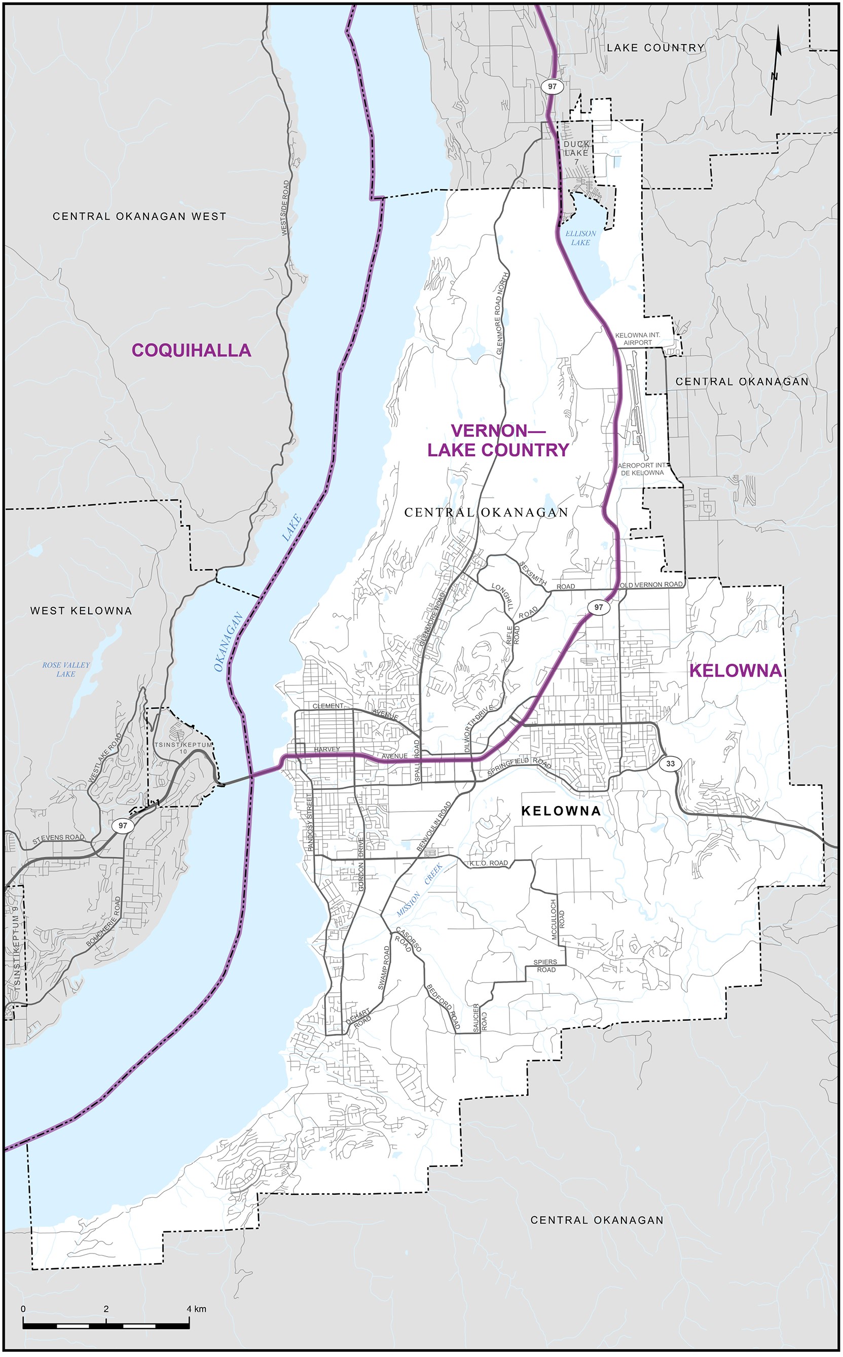 Carte 8&nbsp;&mdash;&nbsp;Ville de Kelowna