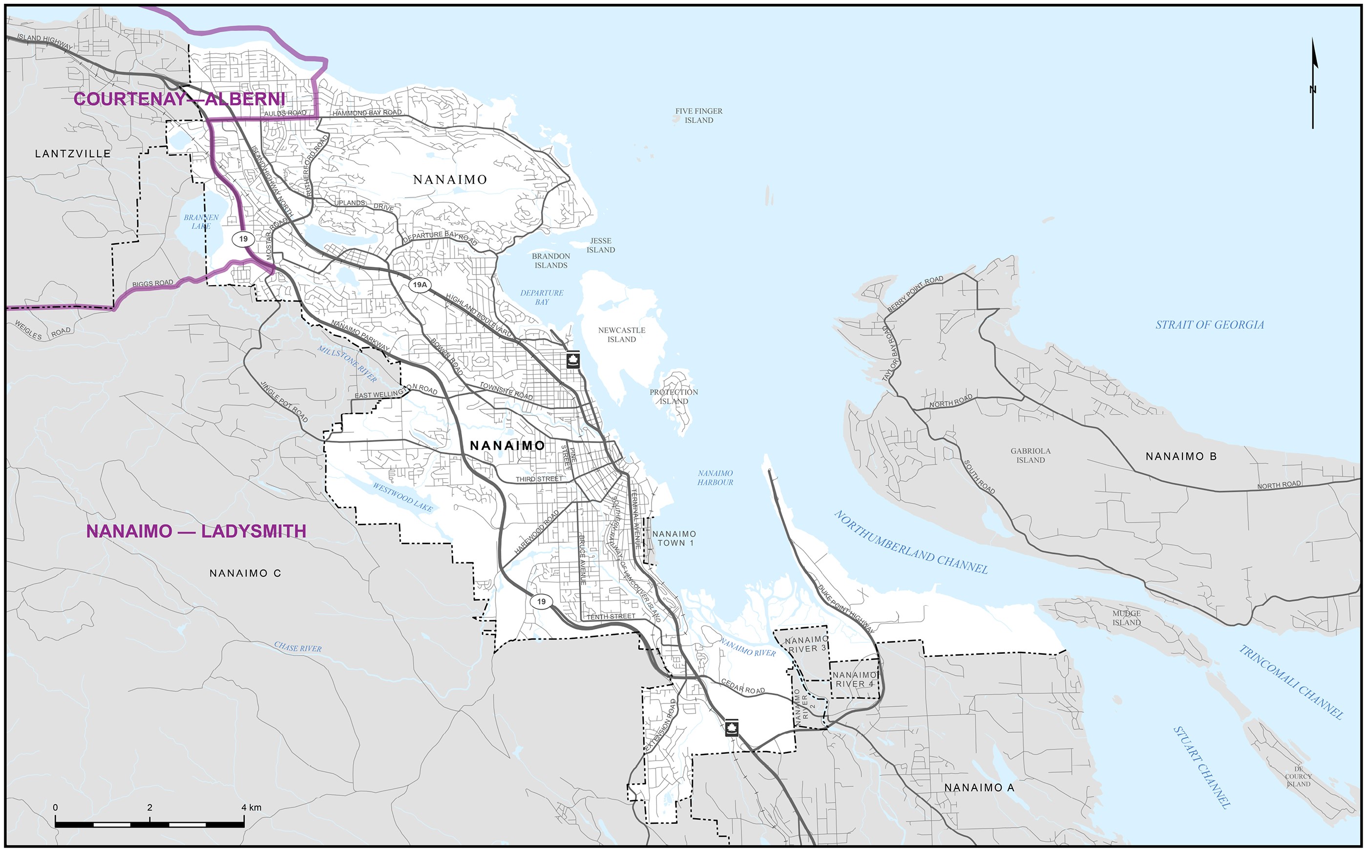 Carte 9&nbsp;&mdash;&nbsp;Ville de Nanaimo