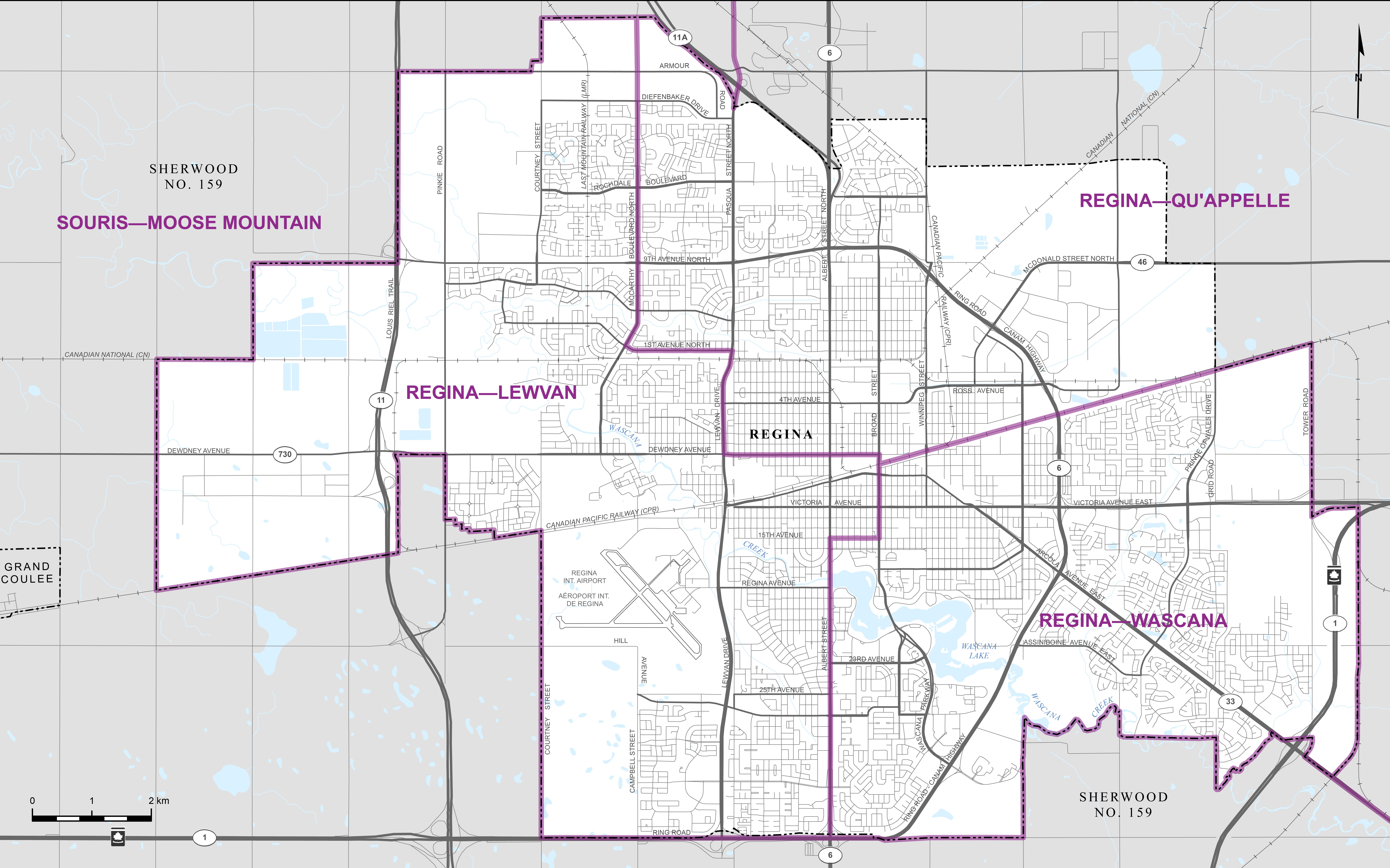 Ville de Regina&nbsp;&ndash;&nbsp;Carte 2
