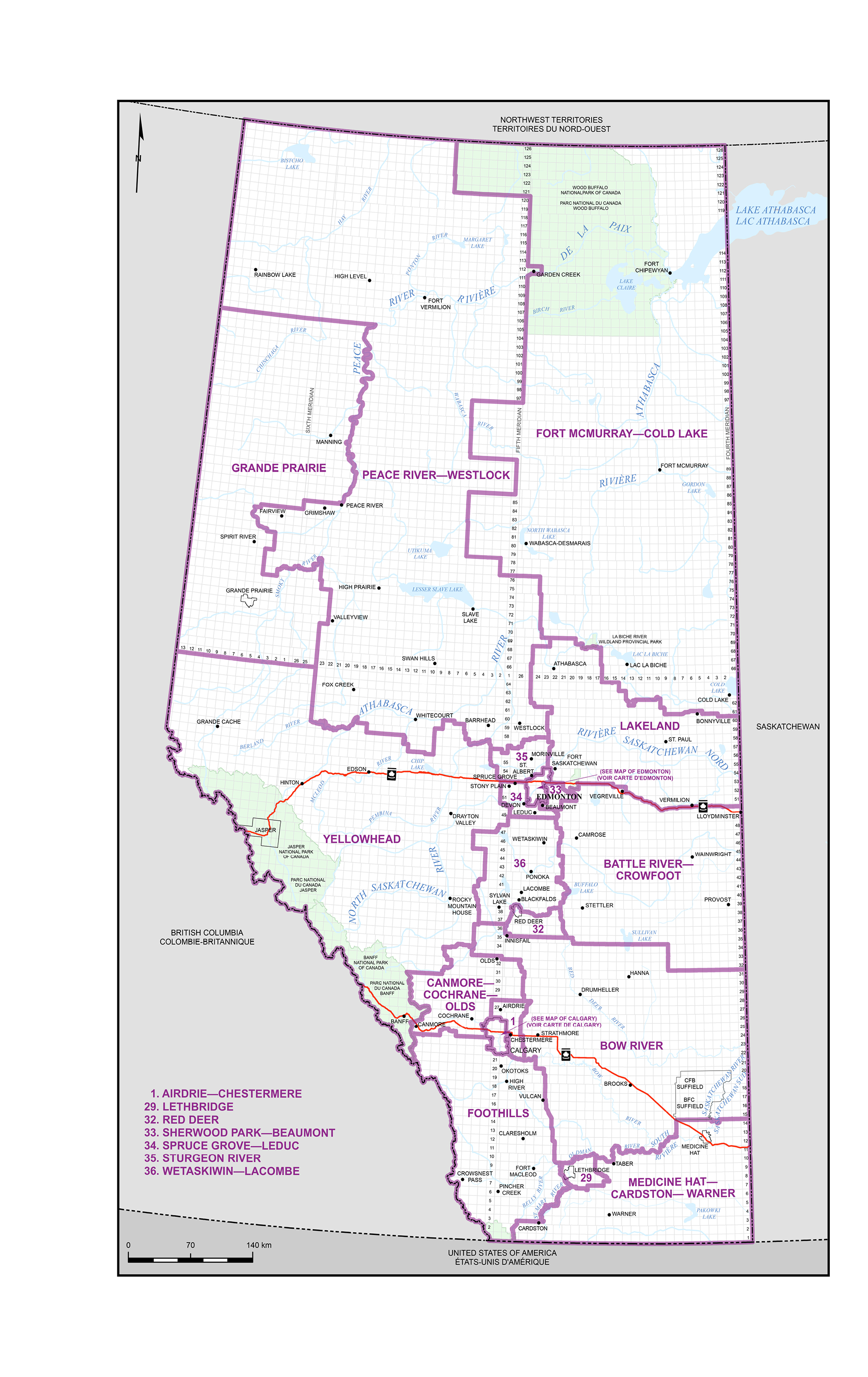 Carte 1&nbsp;&ndash;&nbsp;Alberta