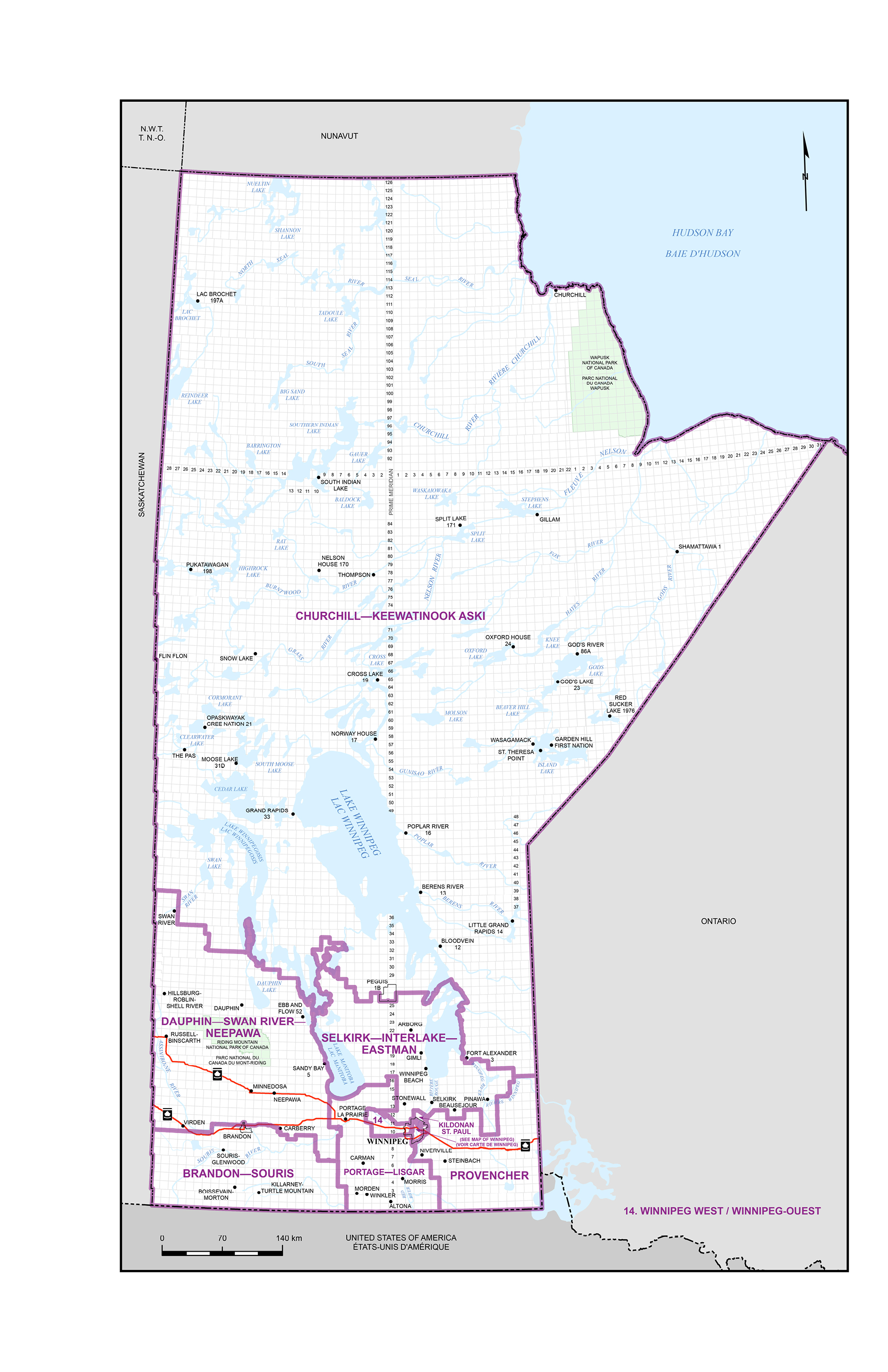 Carte&nbsp;1&nbsp;&ndash;&nbsp;Manitoba