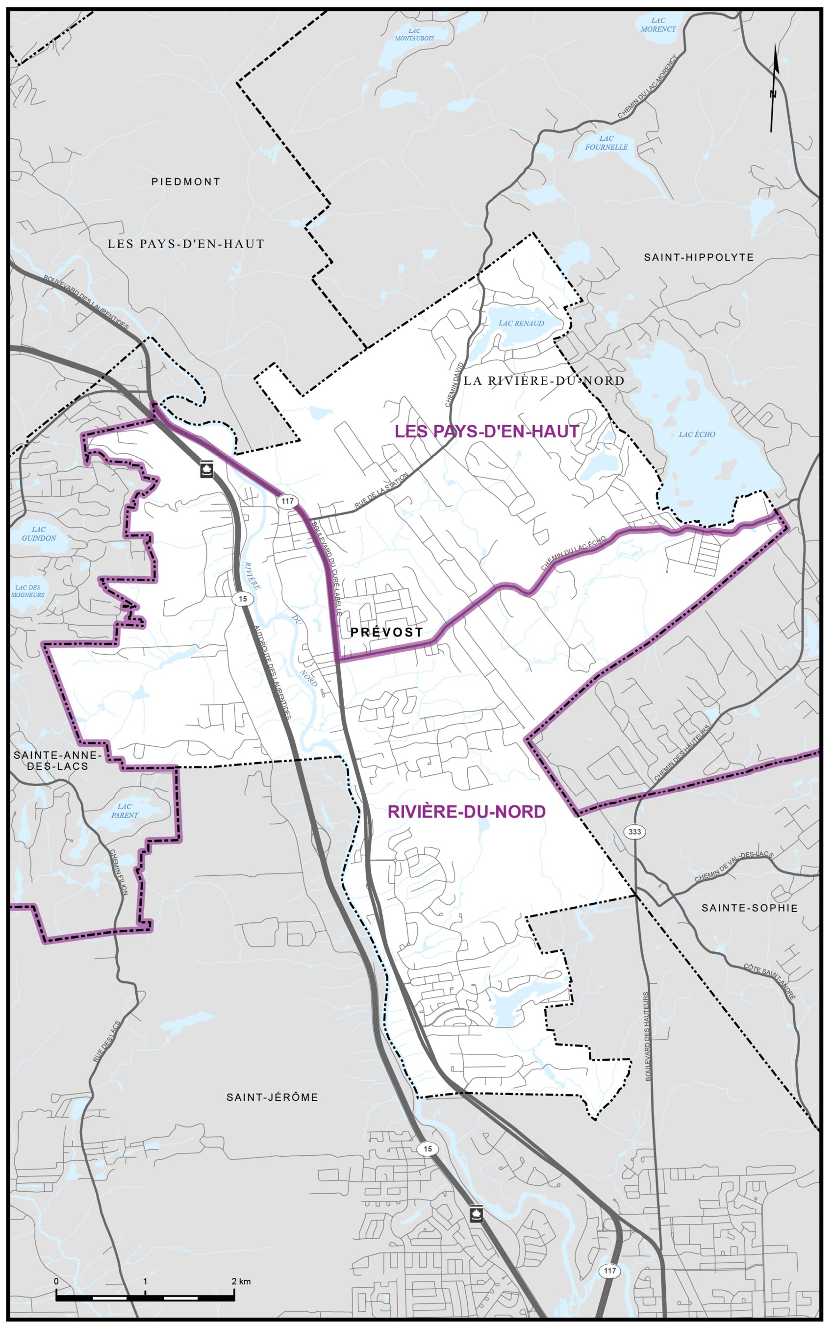 Carte 13 - Ville de Prévost