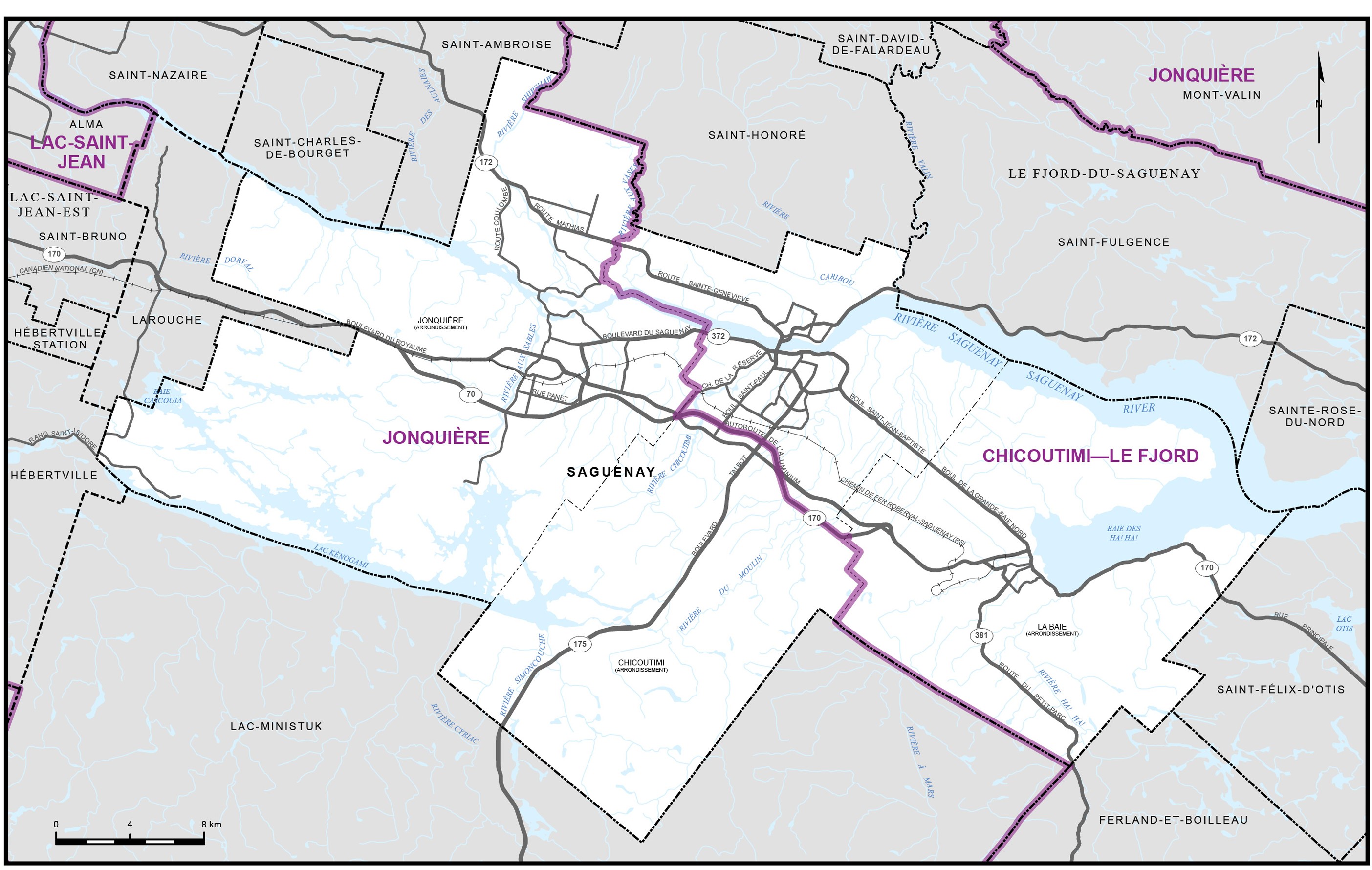 Carte 15 - Ville de Saguenay