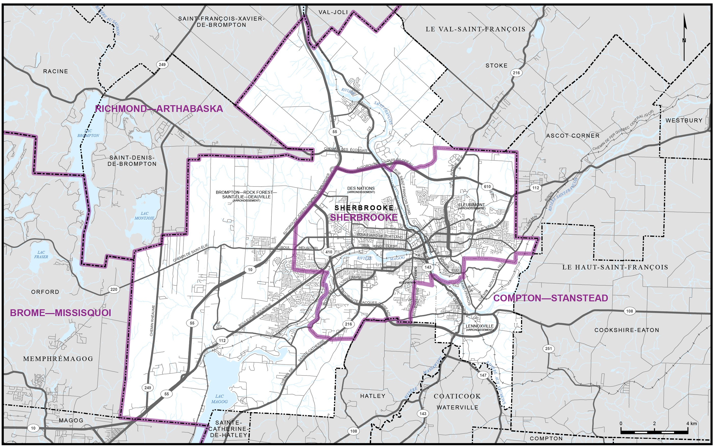 Carte 16 - Ville de Sherbrooke