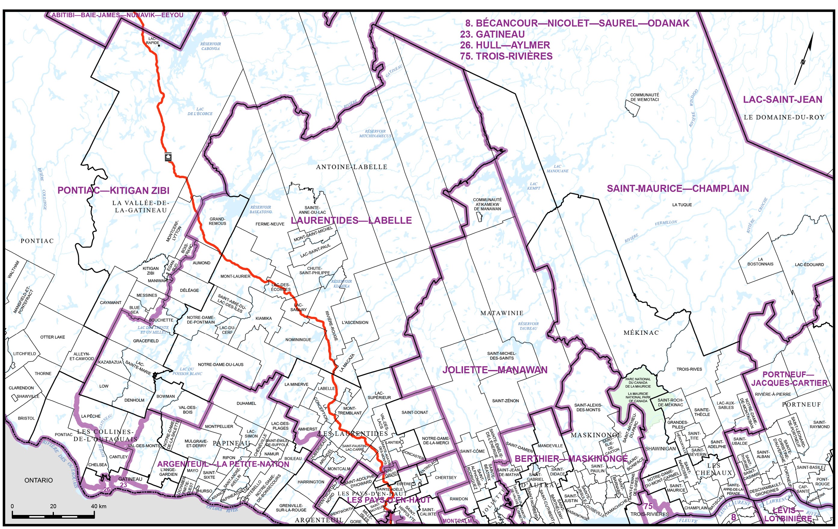Carte 2 - Sud-Ouest du Québec