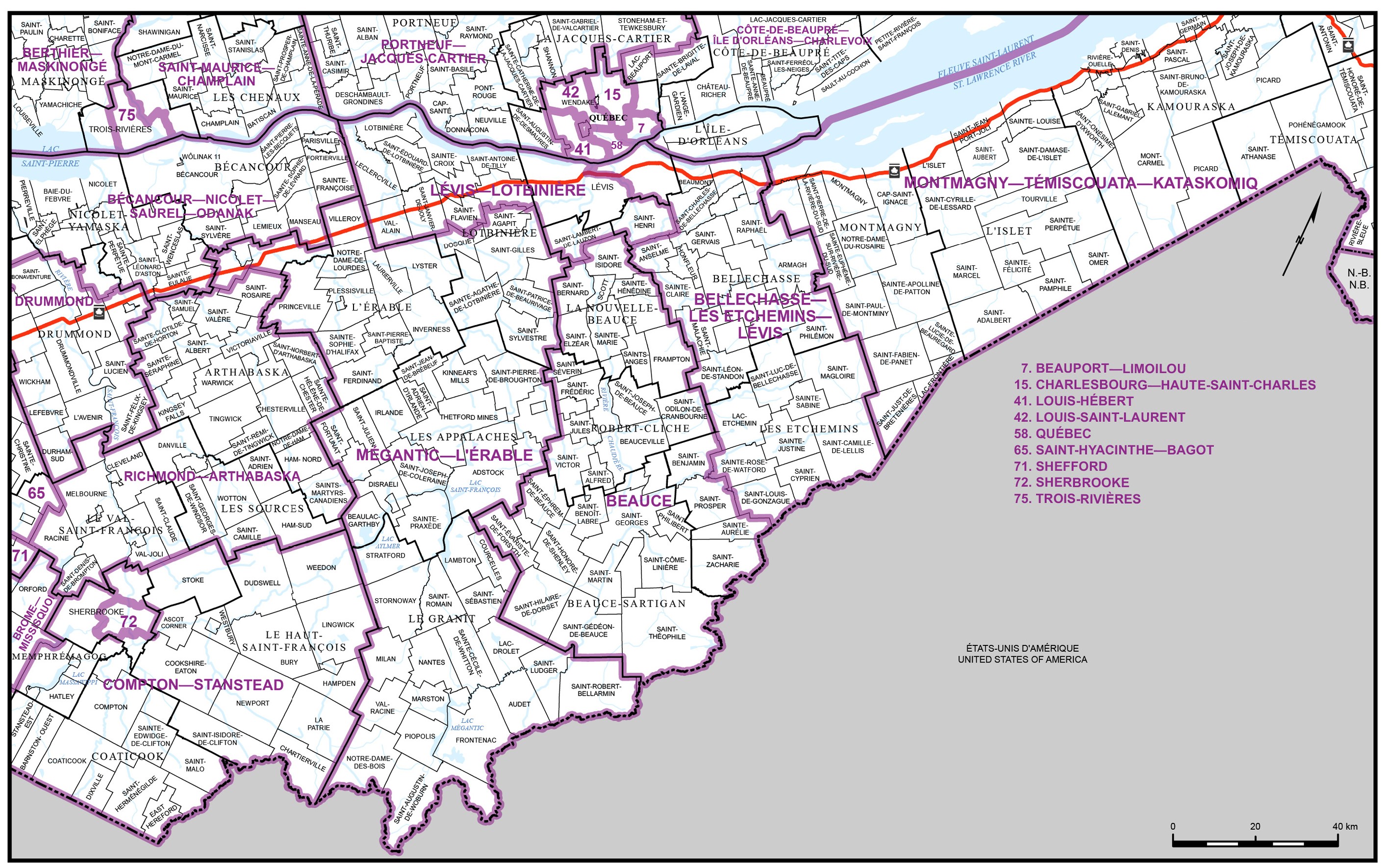 Carte 4 - Sud-Est du Québec