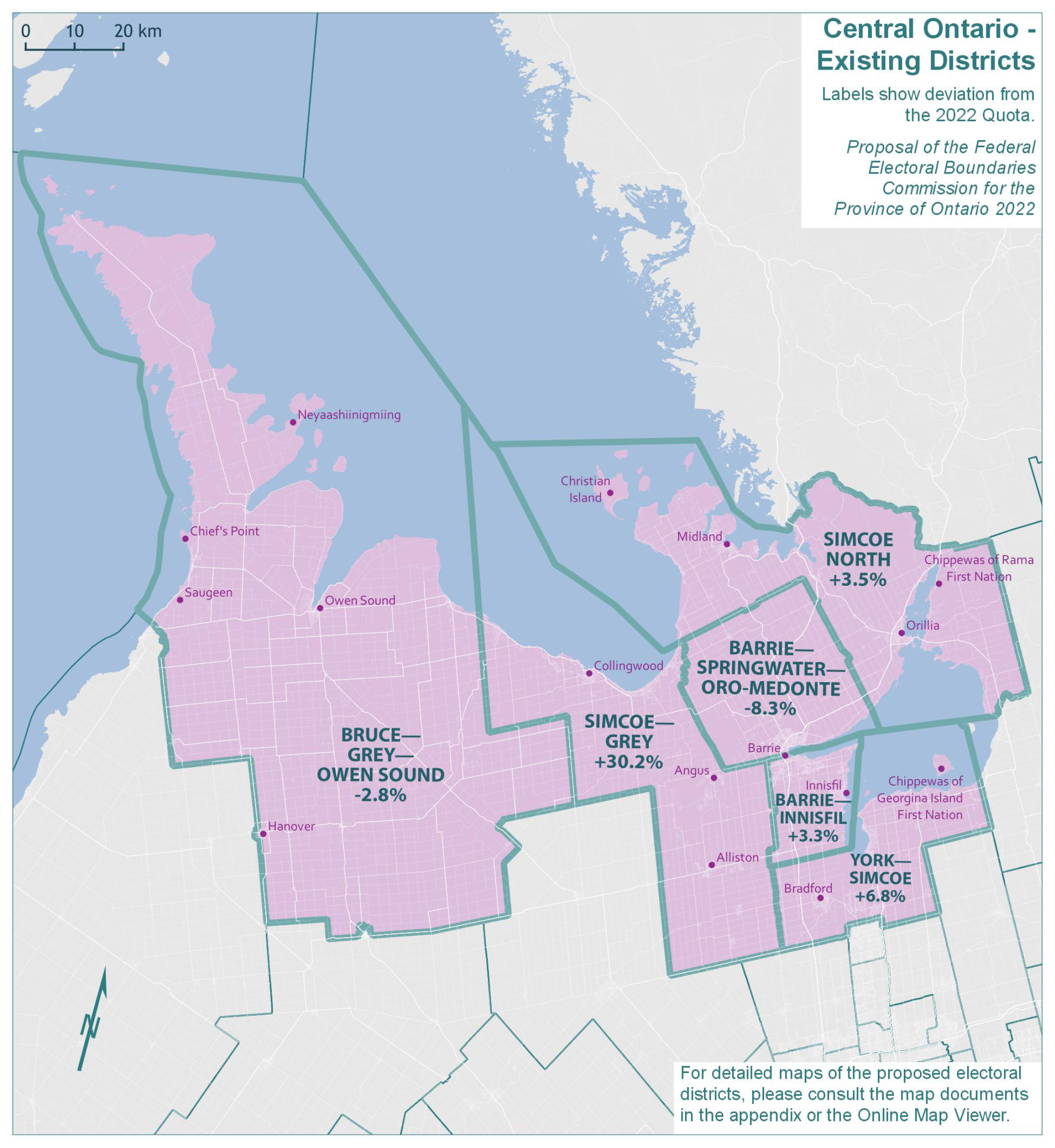 Central Ontario - Existing Districts 