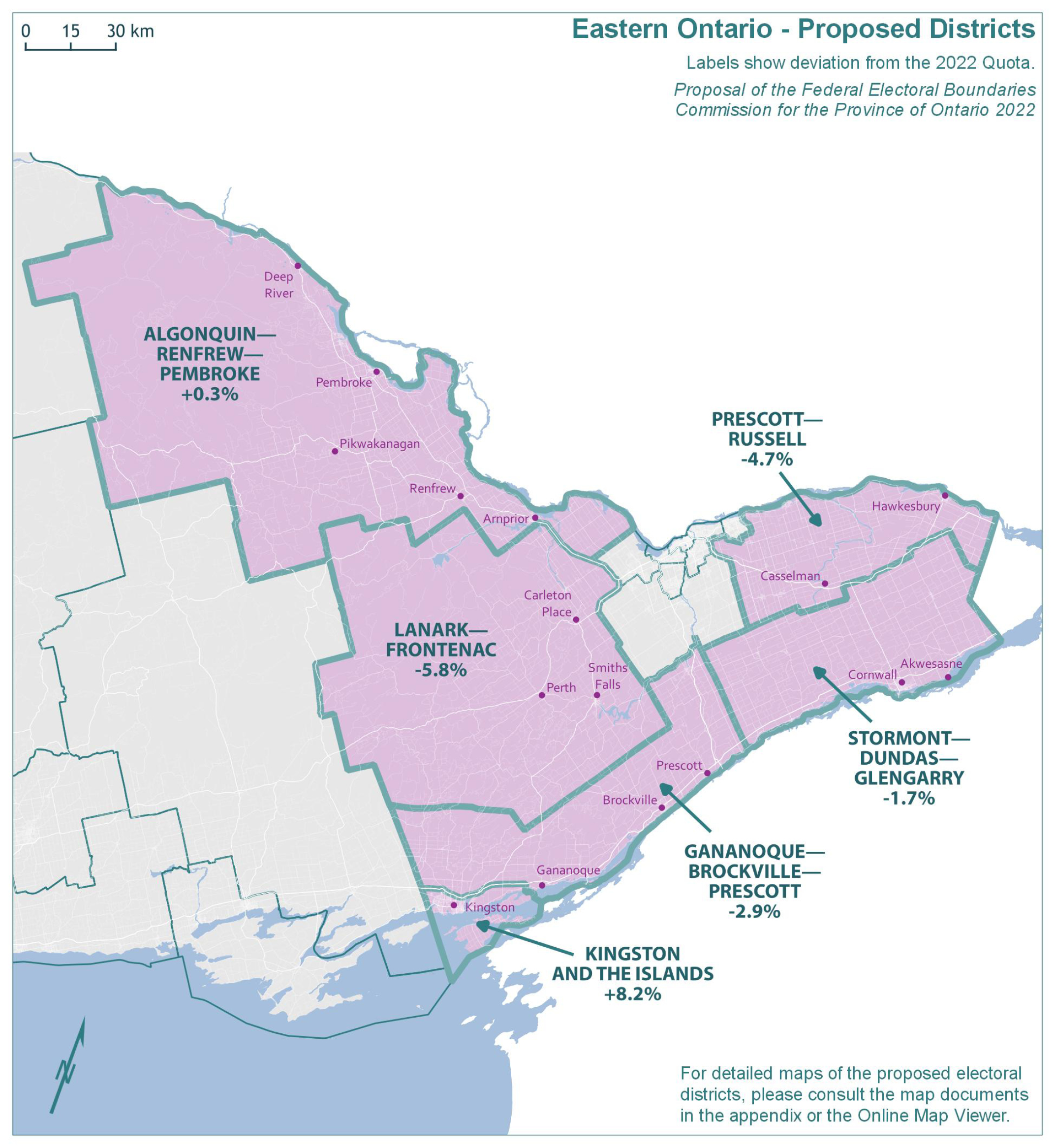 Eastern Ontario - Proposed Districts 