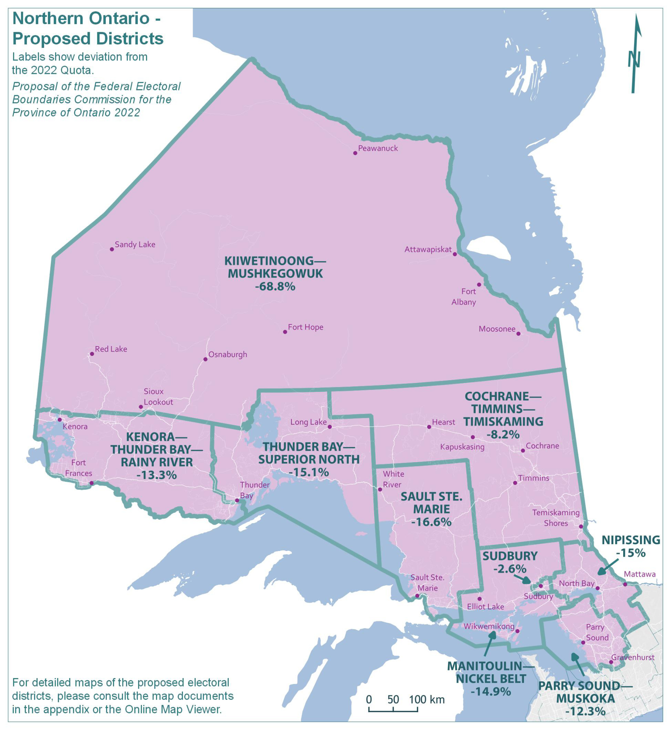 Northern Ontario - Proposed Districts