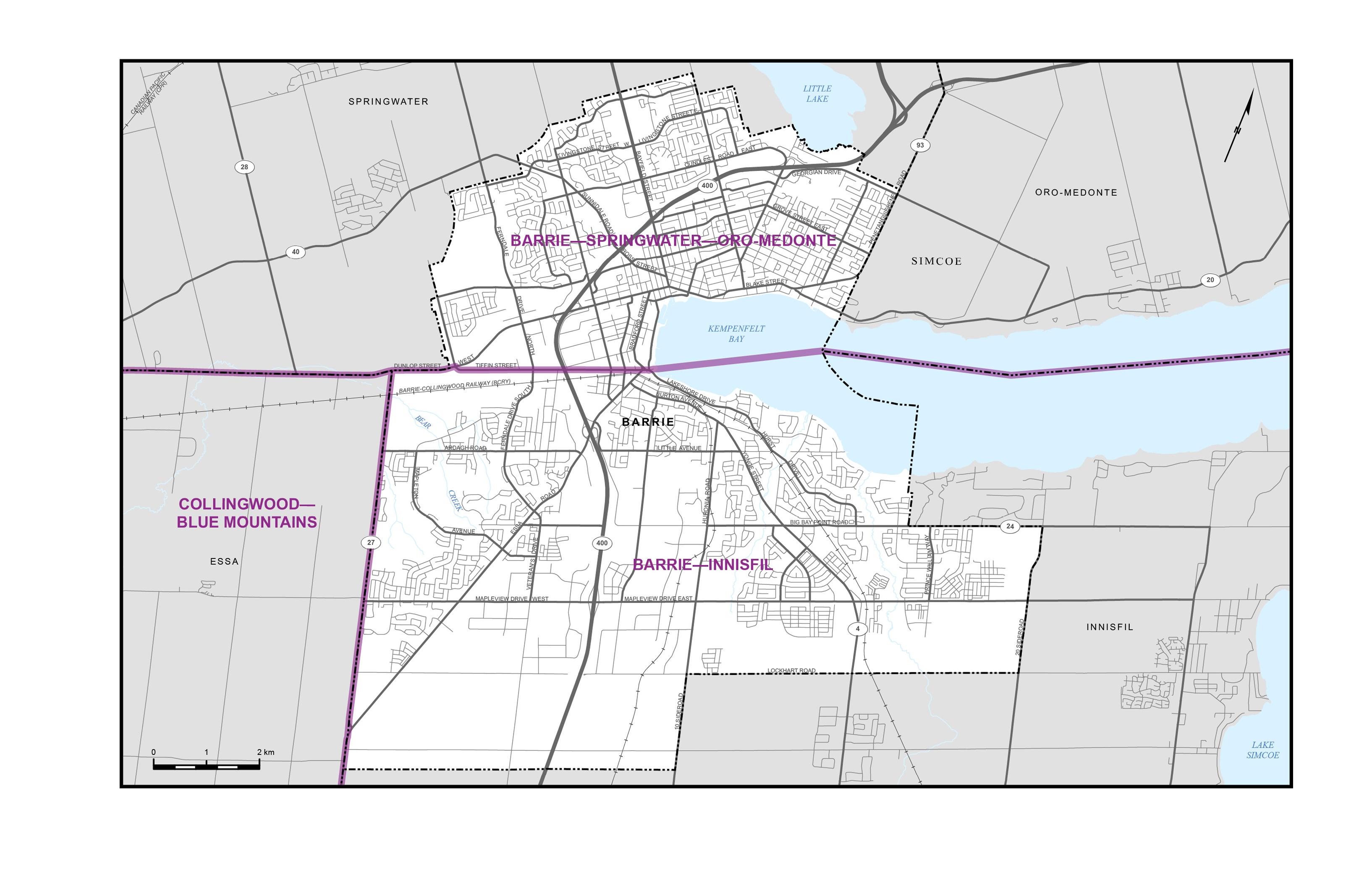 Carte 5&nbsp;&ndash;&nbsp;Ville de Barrie 