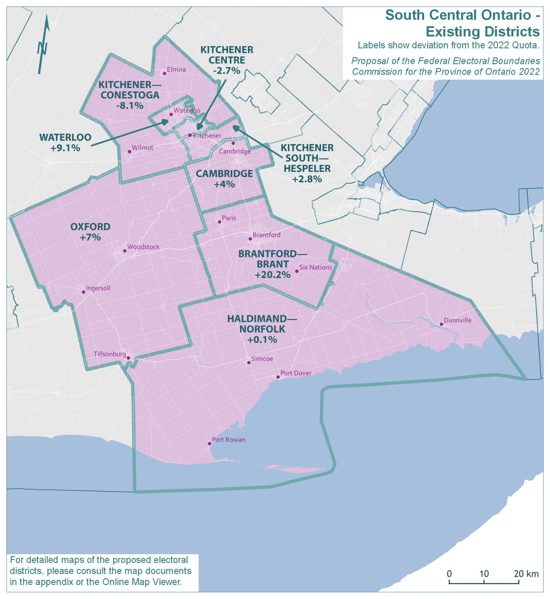 South Central Ontario - Existing Districts