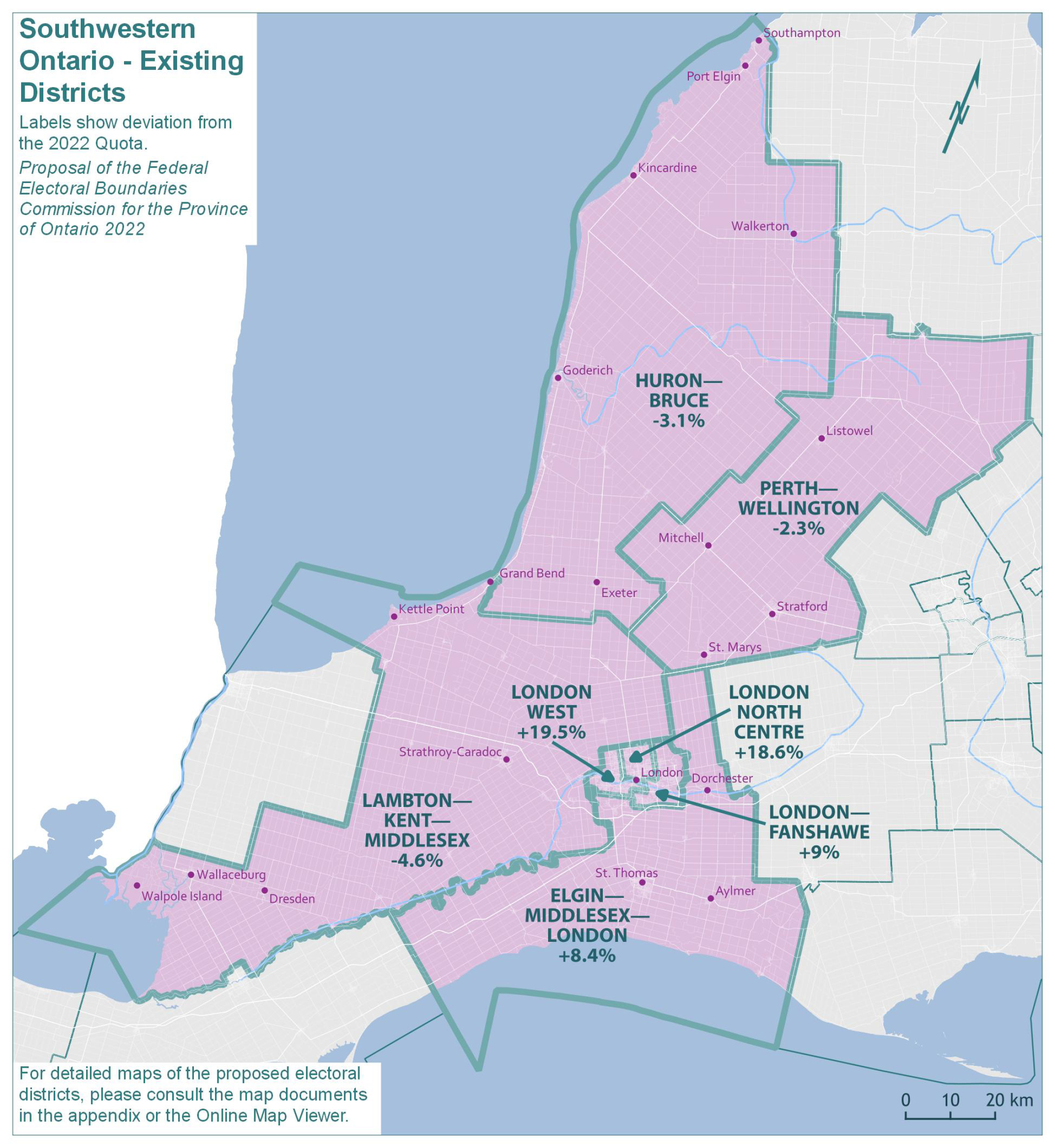 Southwestern Ontario - Existing Districts 