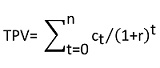 Formula : The Total Present Value (TPV)&nbsp;&ndash;&nbsp;Text version below