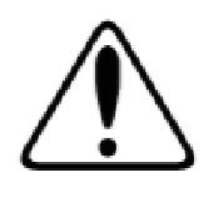 Un point d'exclamation figure au centre de ce triangle