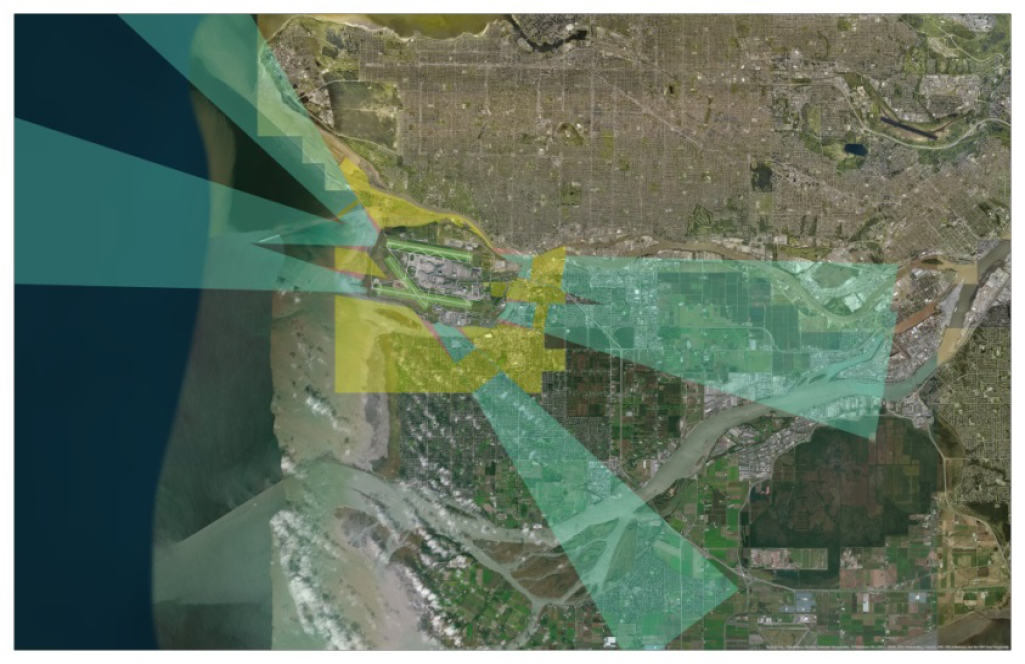 Figure 1. Geographical location of current zoning areas – Text version below the image