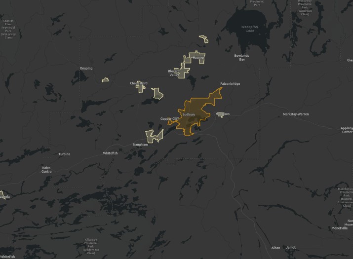 Sudbury (Ontario) : dĂ©finition proposĂ©e – Version textuelle en dessous de l'image