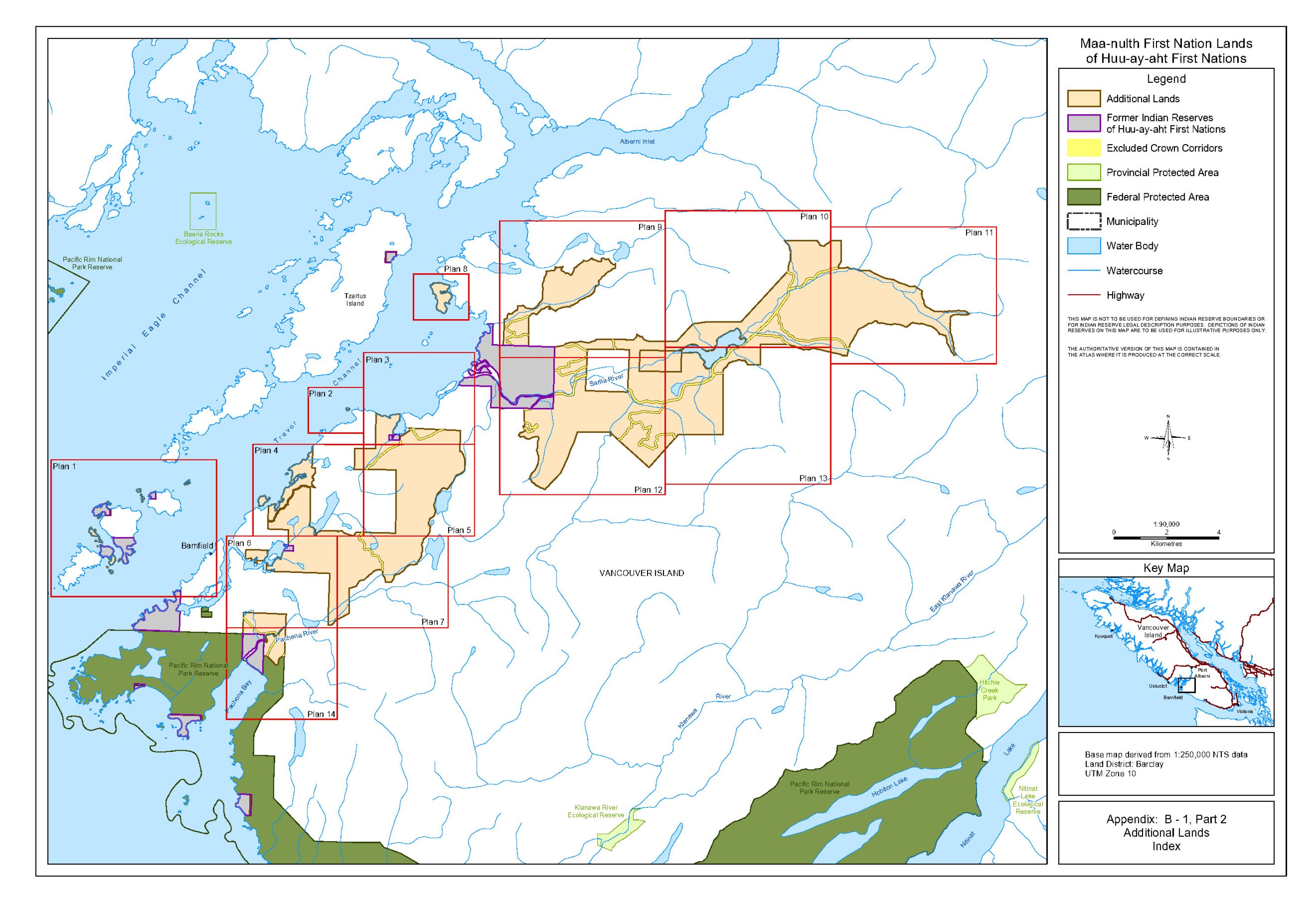 Figure 1: Additional Lands Index – Text version below the map
