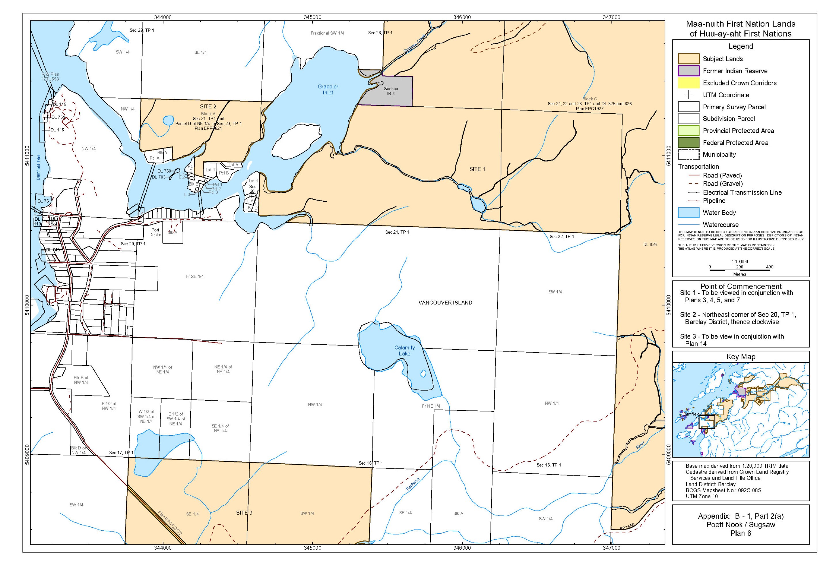 Figure 2: Poett Nook / Sugsaw Plan 6 – Text version below the map