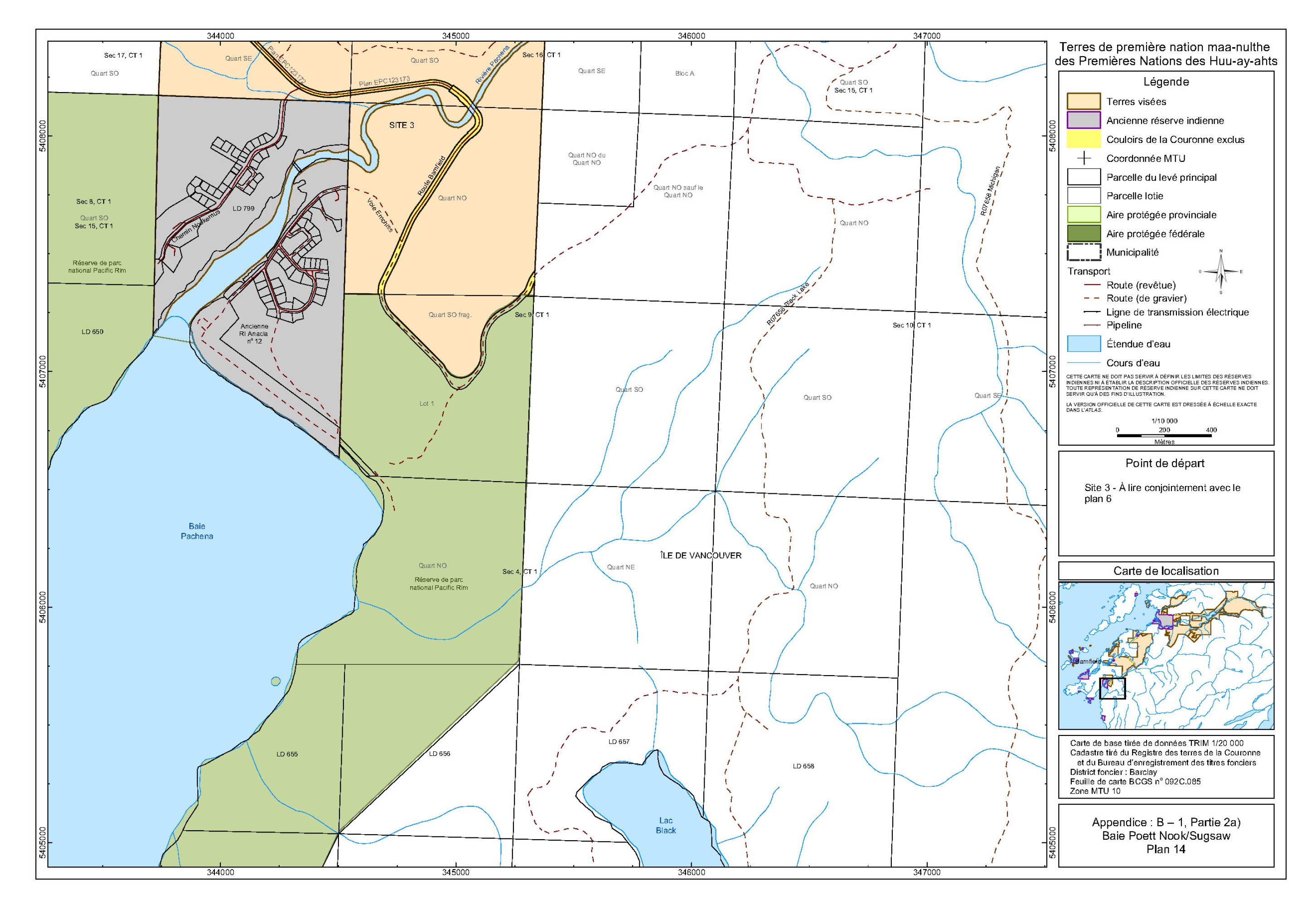 Figure 6 : Carte de Poett Nook / Sugsaw, plan 14 – Version textuelle en dessous de la carte
