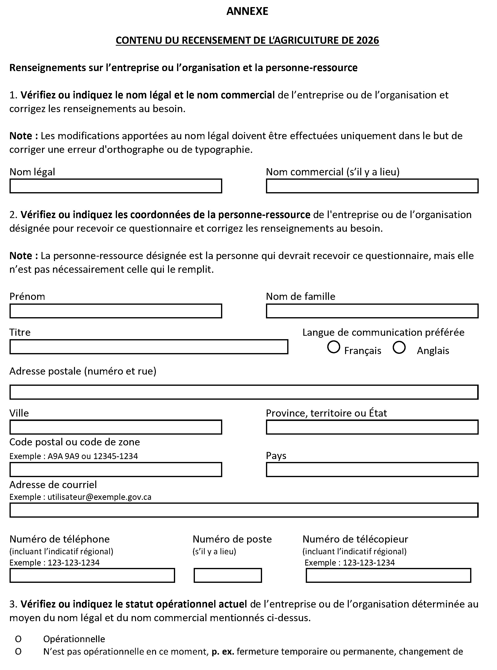 Page 1 du recensement français. – Version textuelle en dessous de l'image