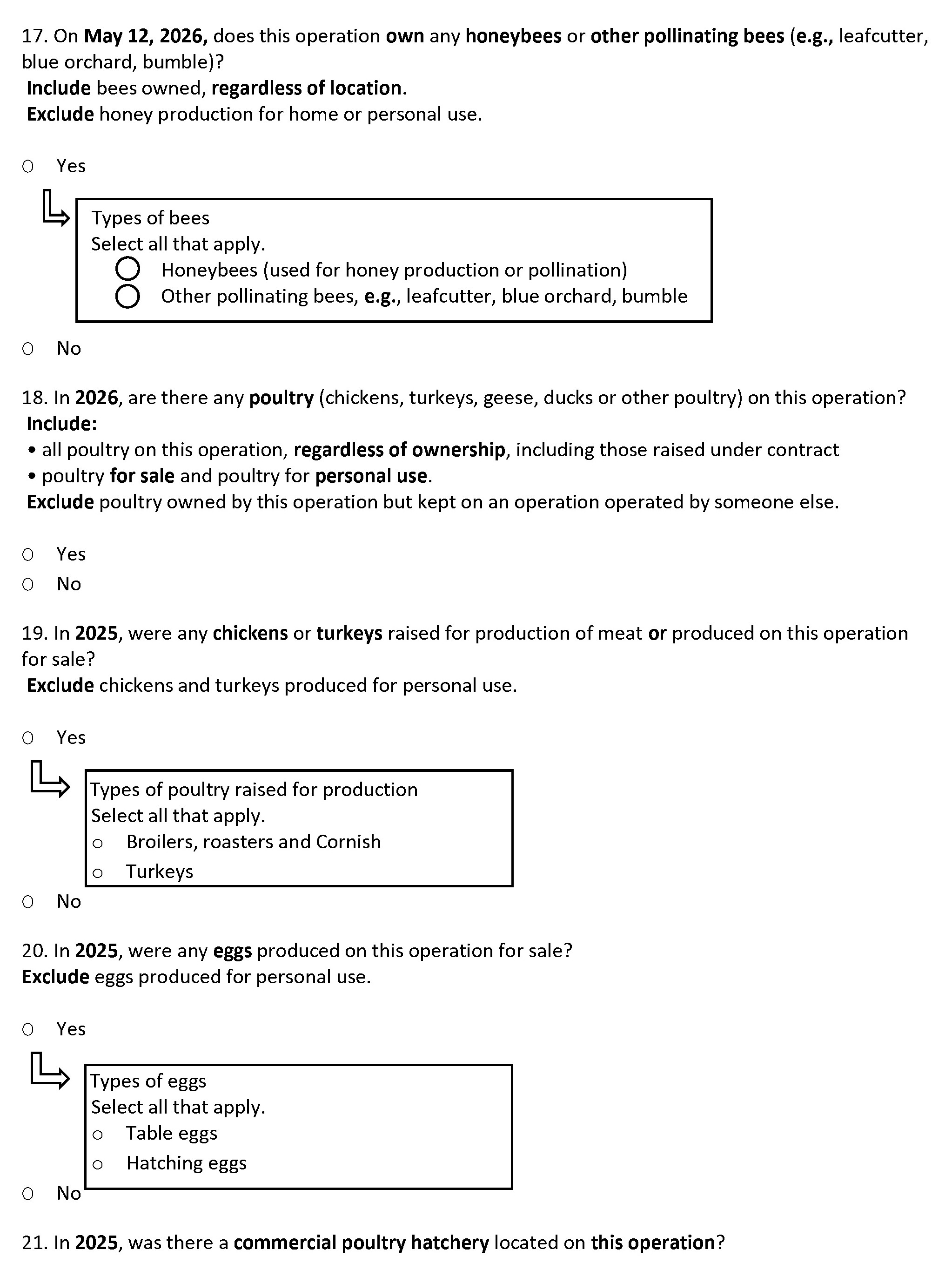 Page 11 of the English census form. – Text version below the image