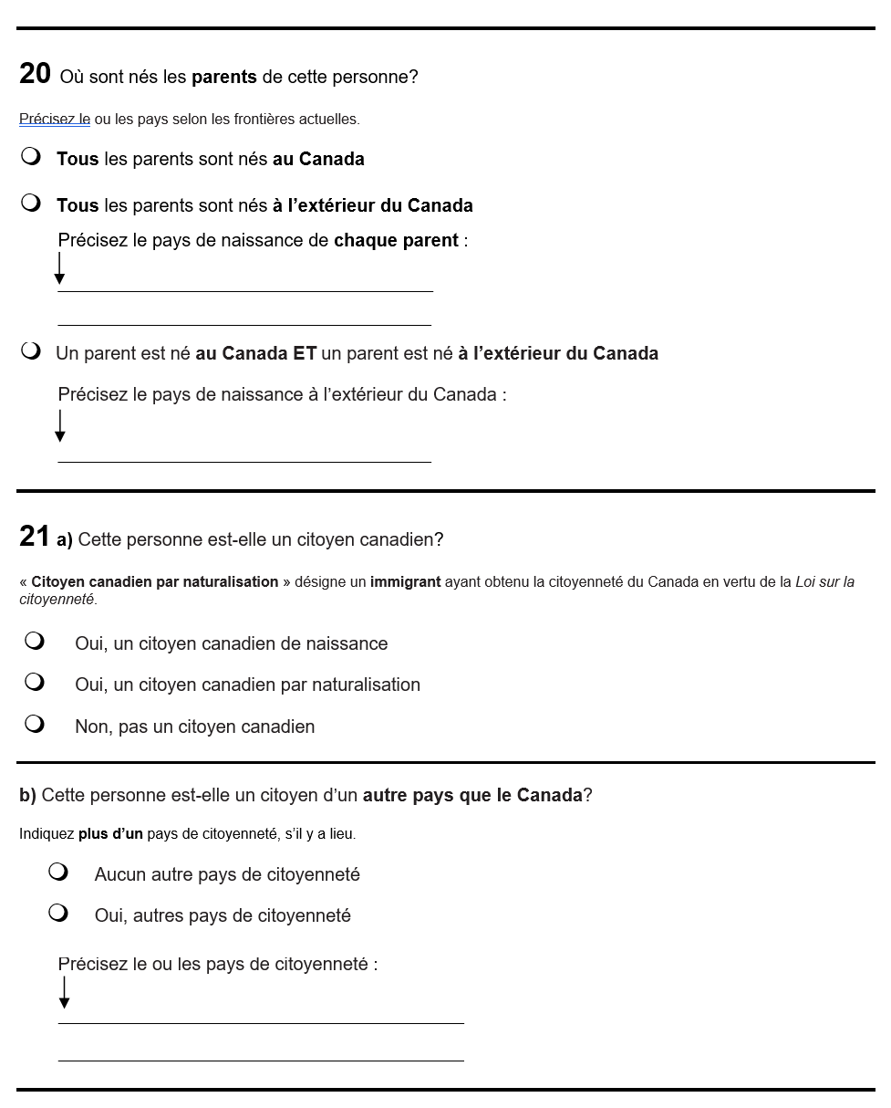 Page 11 du recensement français. – Version textuelle en dessous de l'image