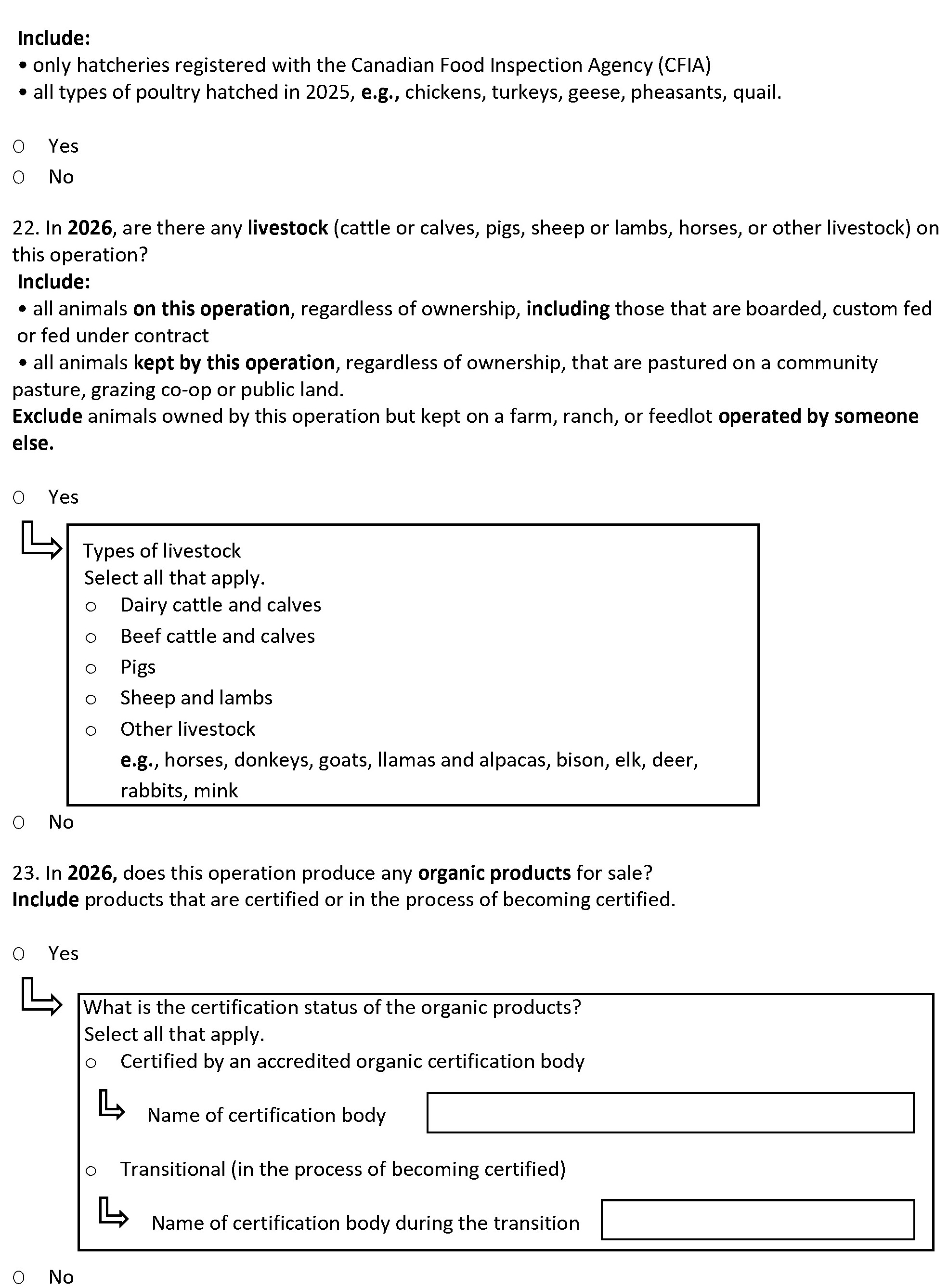 Page 12 of the English census form. – Text version below the image
