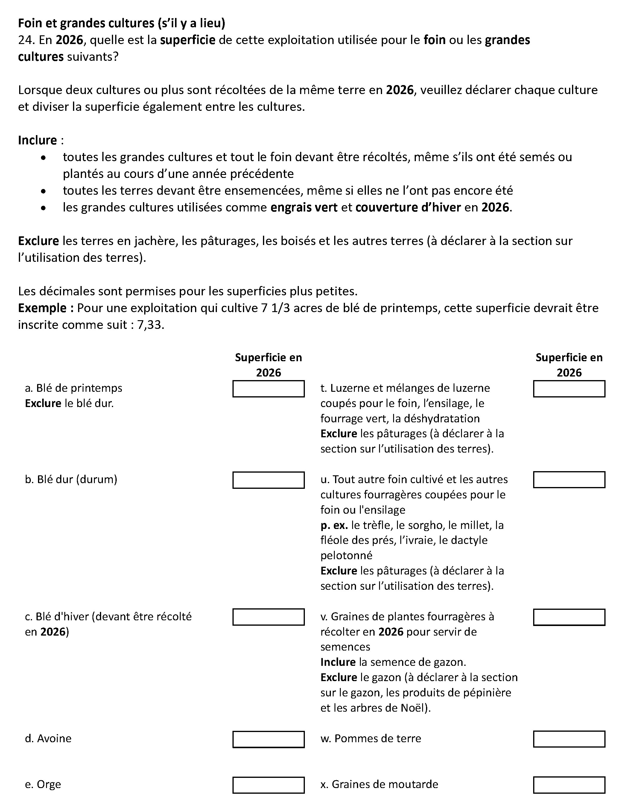 Page 13 du recensement français. – Version textuelle en dessous de l'image