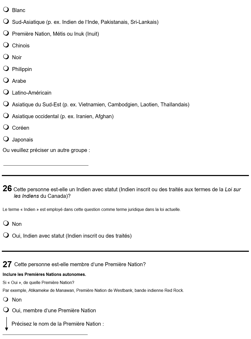 Page 13 du recensement français. – Version textuelle en dessous de l'image