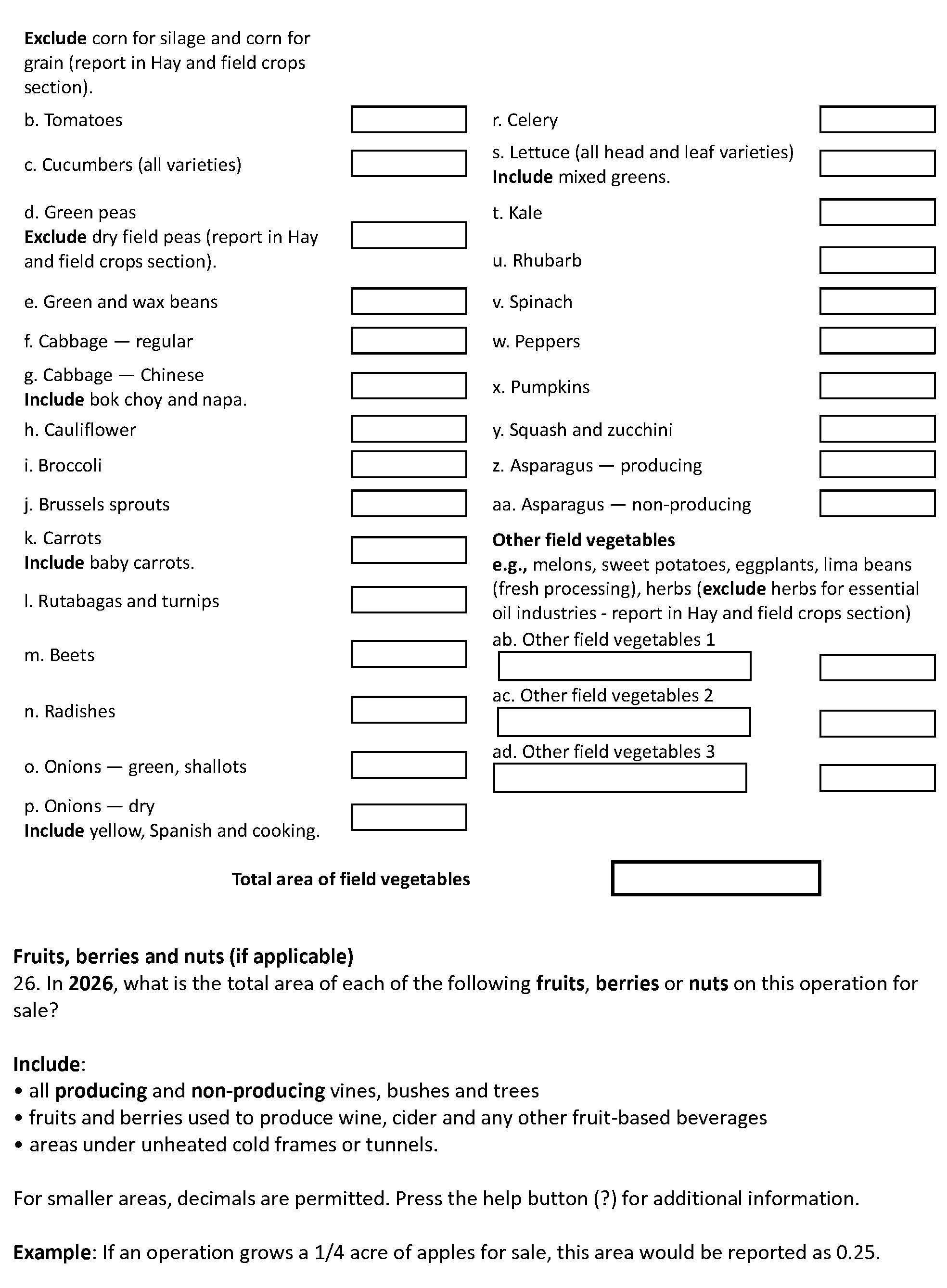 Page 15 of the English census form. – Text version below the image
