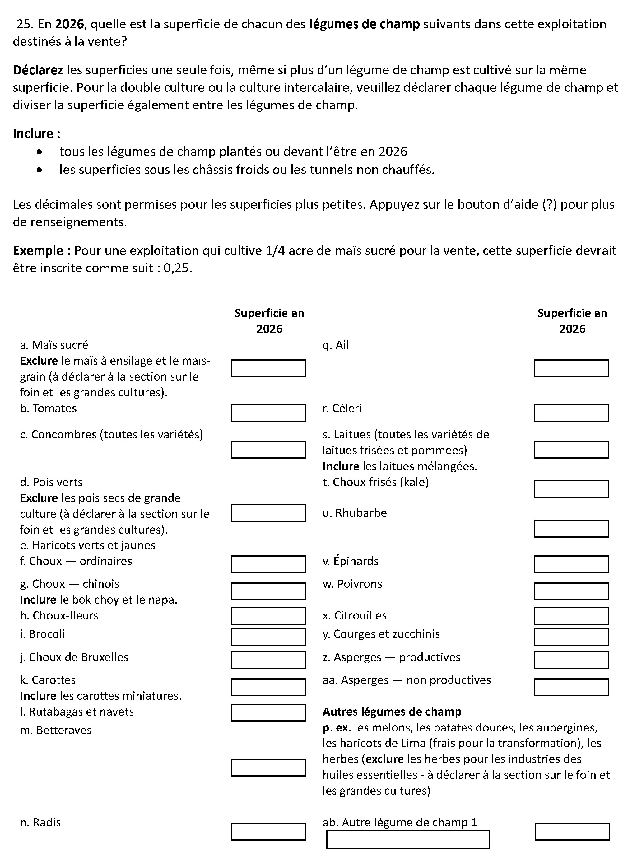 Page 15 du recensement français. – Version textuelle en dessous de l'image