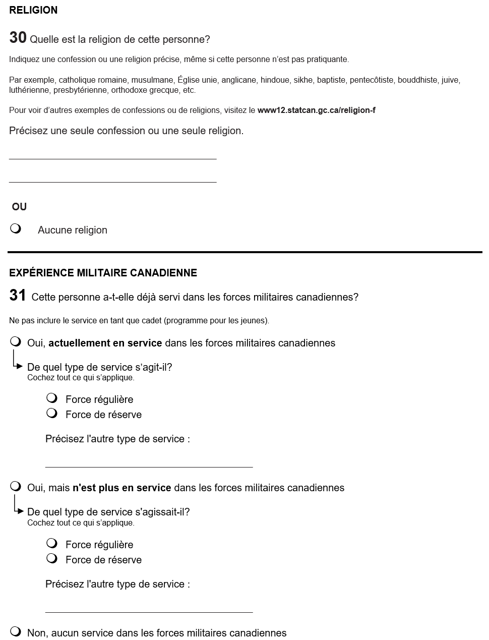 Page 15 du recensement français. – Version textuelle en dessous de l'image