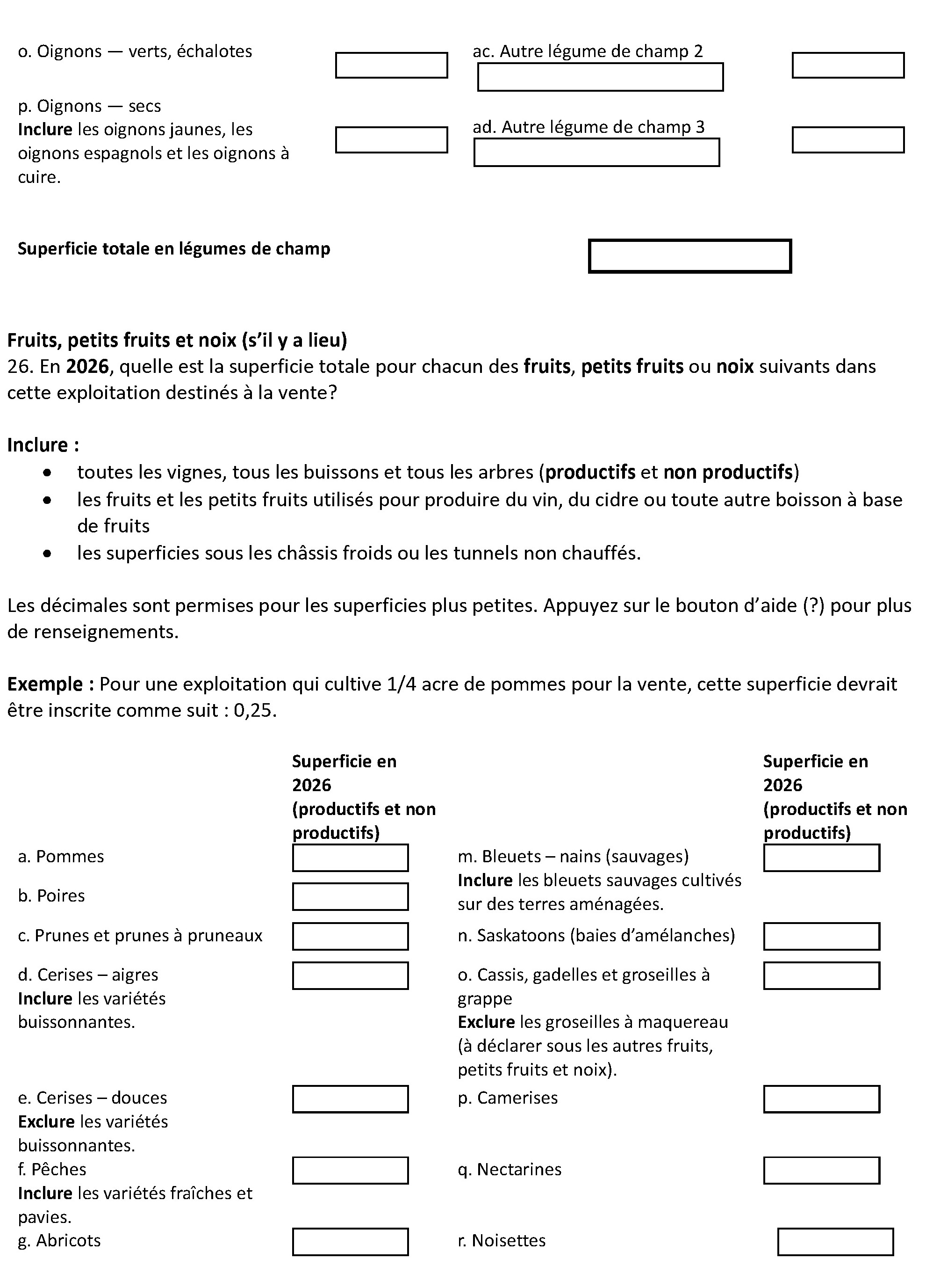 Page 16 du recensement français. – Version textuelle en dessous de l'image