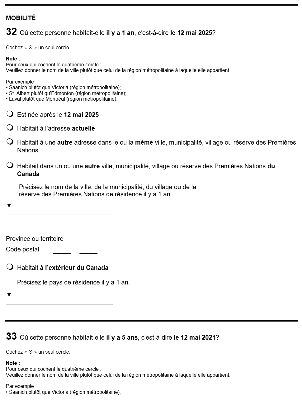 Page 16 du recensement français. – Version textuelle en dessous de l'image