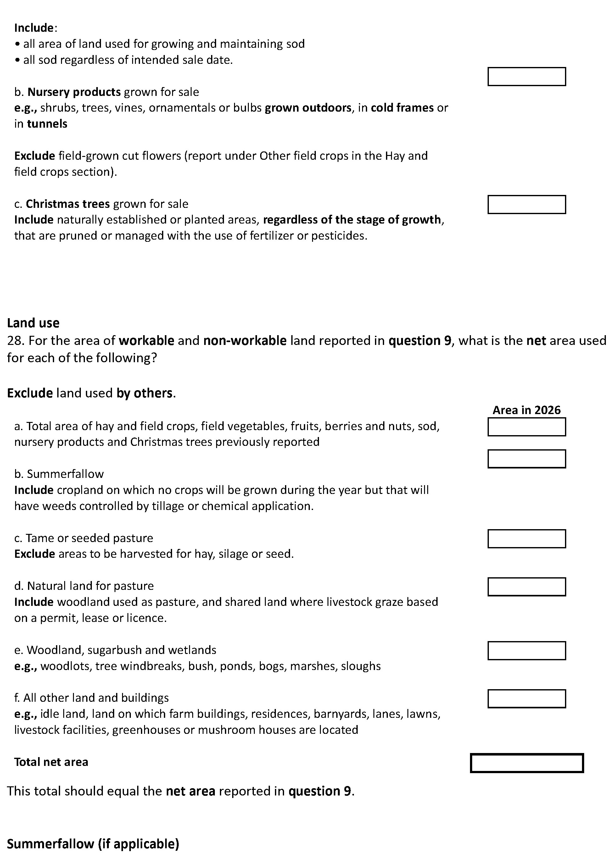 Page 17 of the English census form. – Text version below the image
