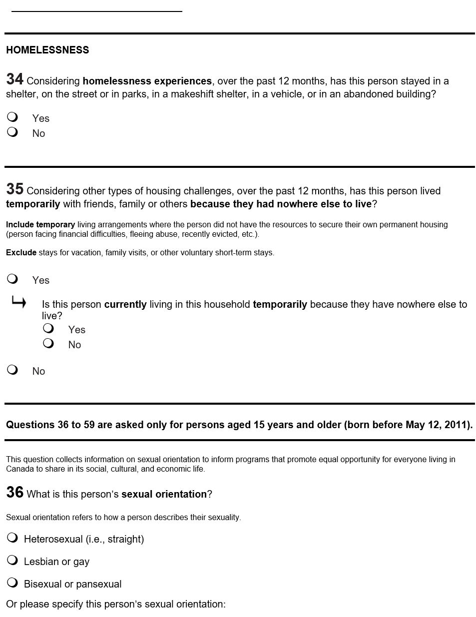Page 17 of the English census form. – Text version below the image