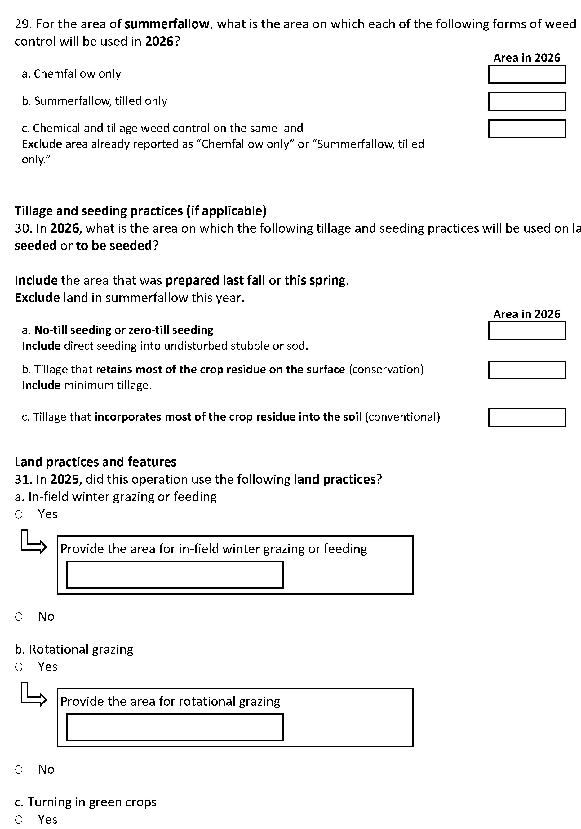 Page 18 of the English census form. – Text version below the image