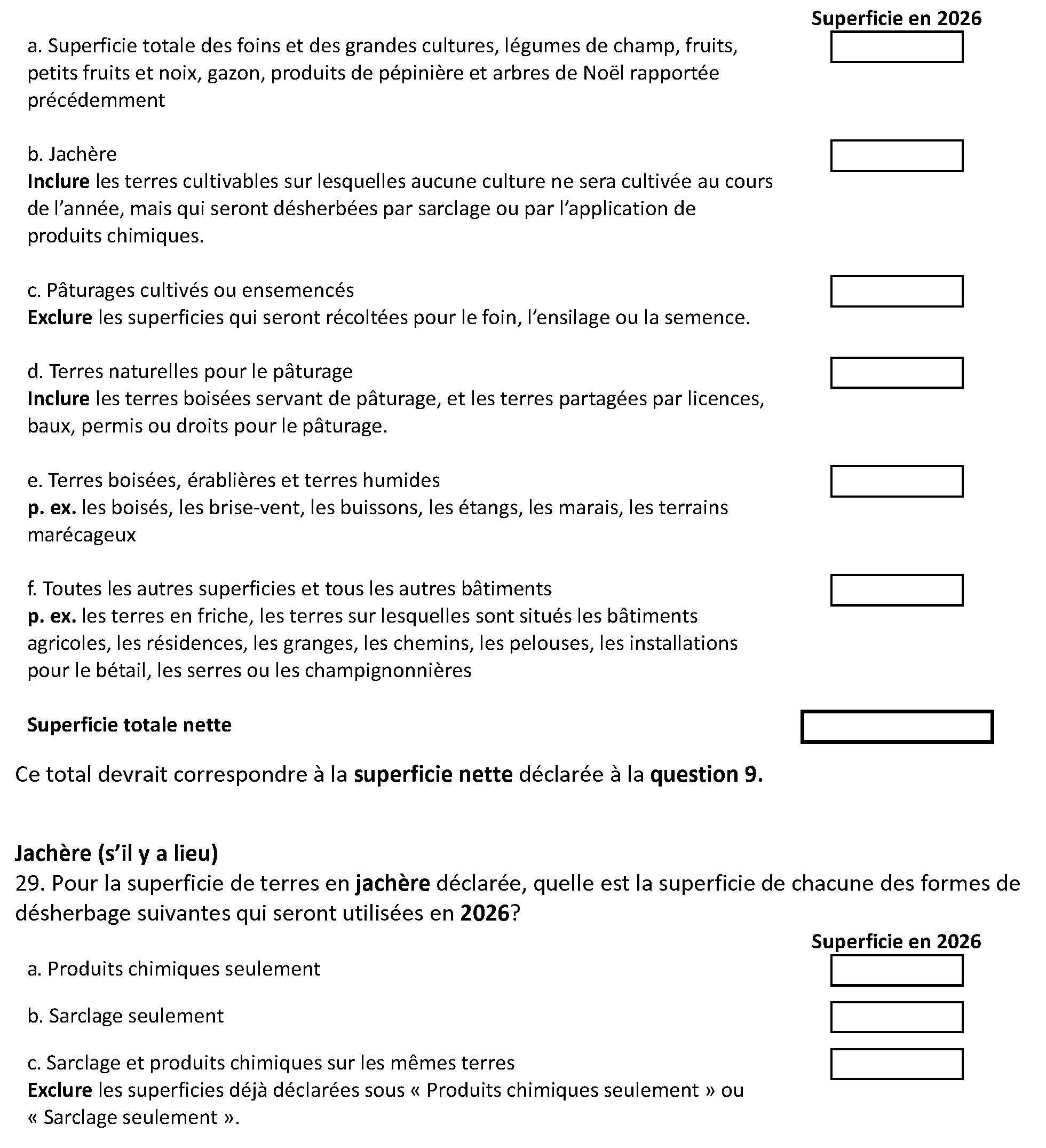Page 18 du recensement français. – Version textuelle en dessous de l'image