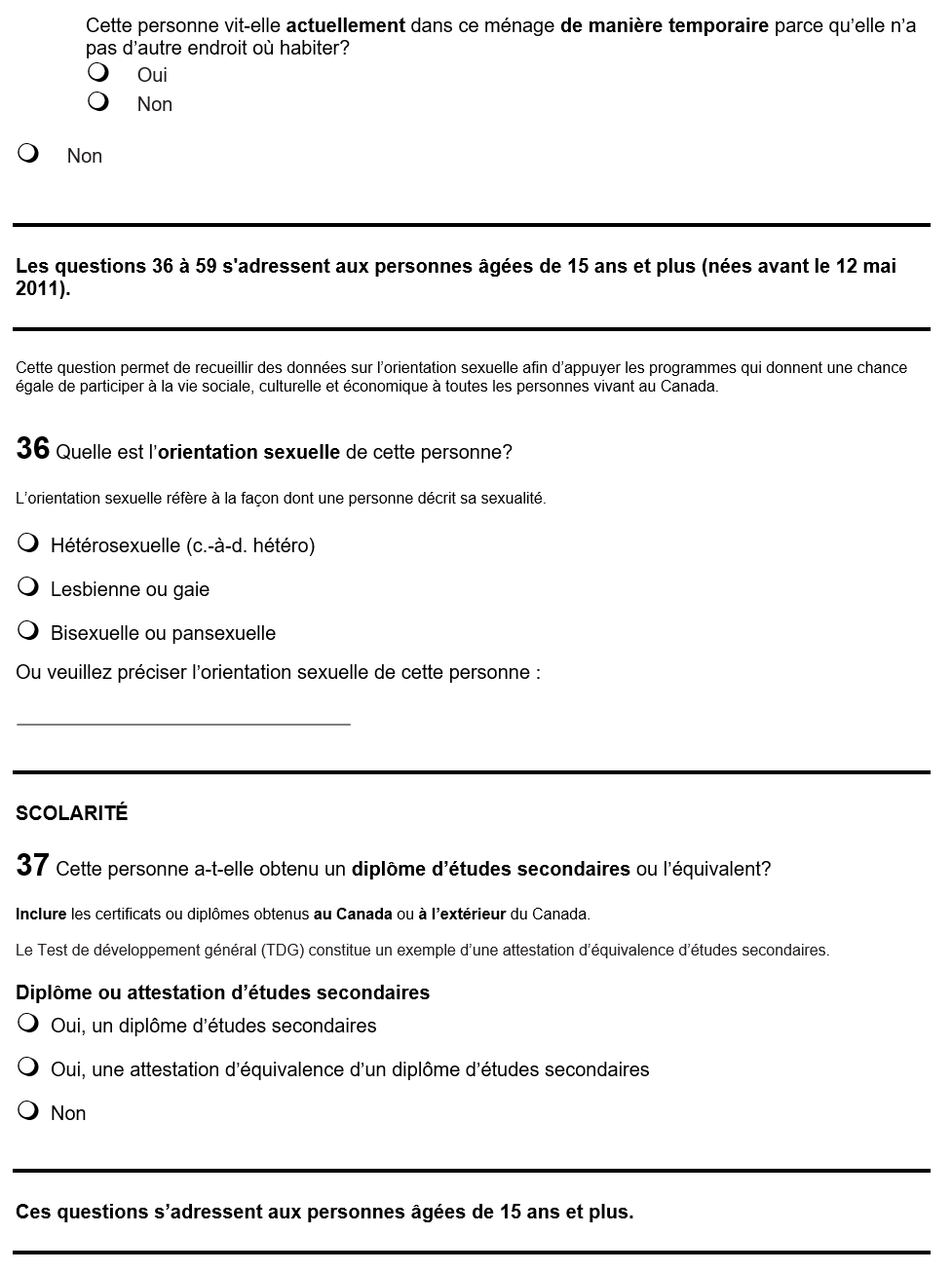 Page 18 du recensement français. – Version textuelle en dessous de l'image